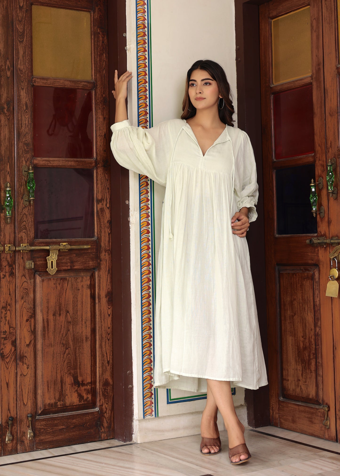 Suhani GauzeMidi ~Lime Yellow