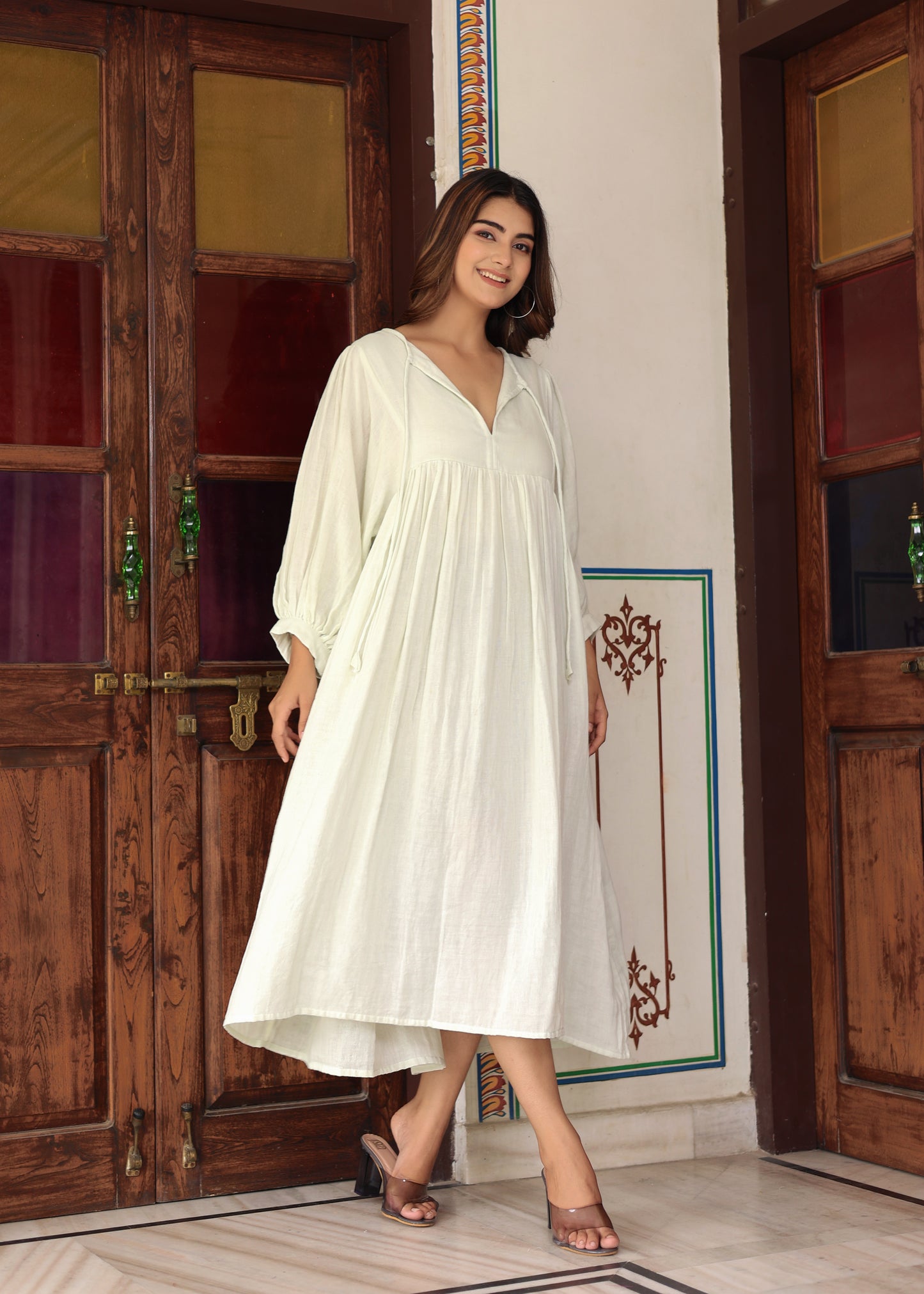 Suhani GauzeMidi ~Lime Yellow
