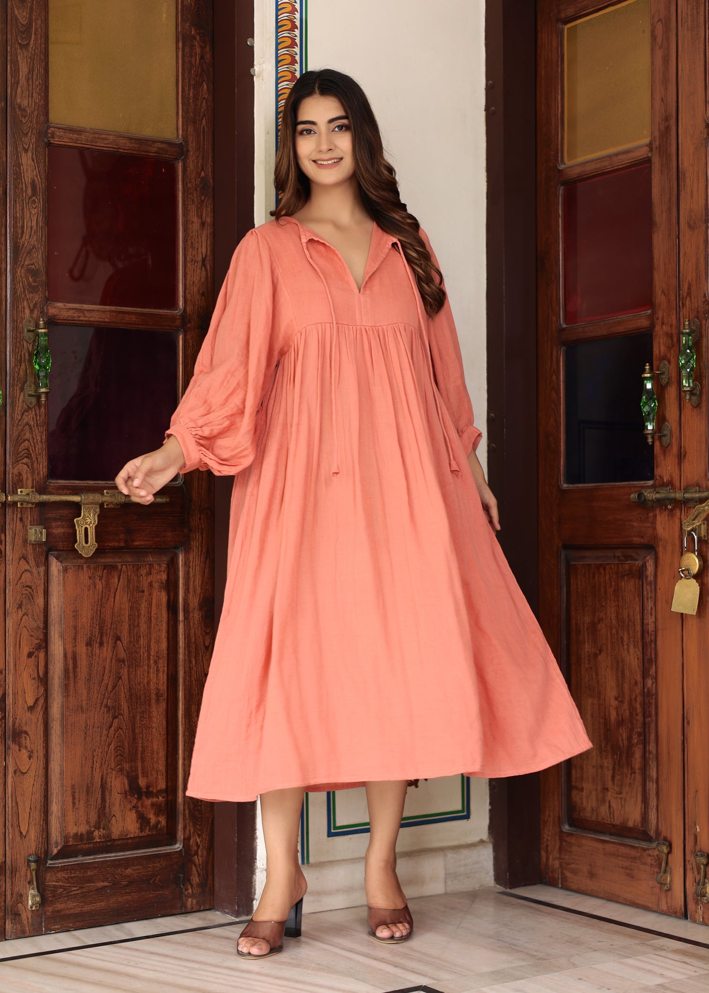 Suhani GauzeMidi ~Lime Yellow