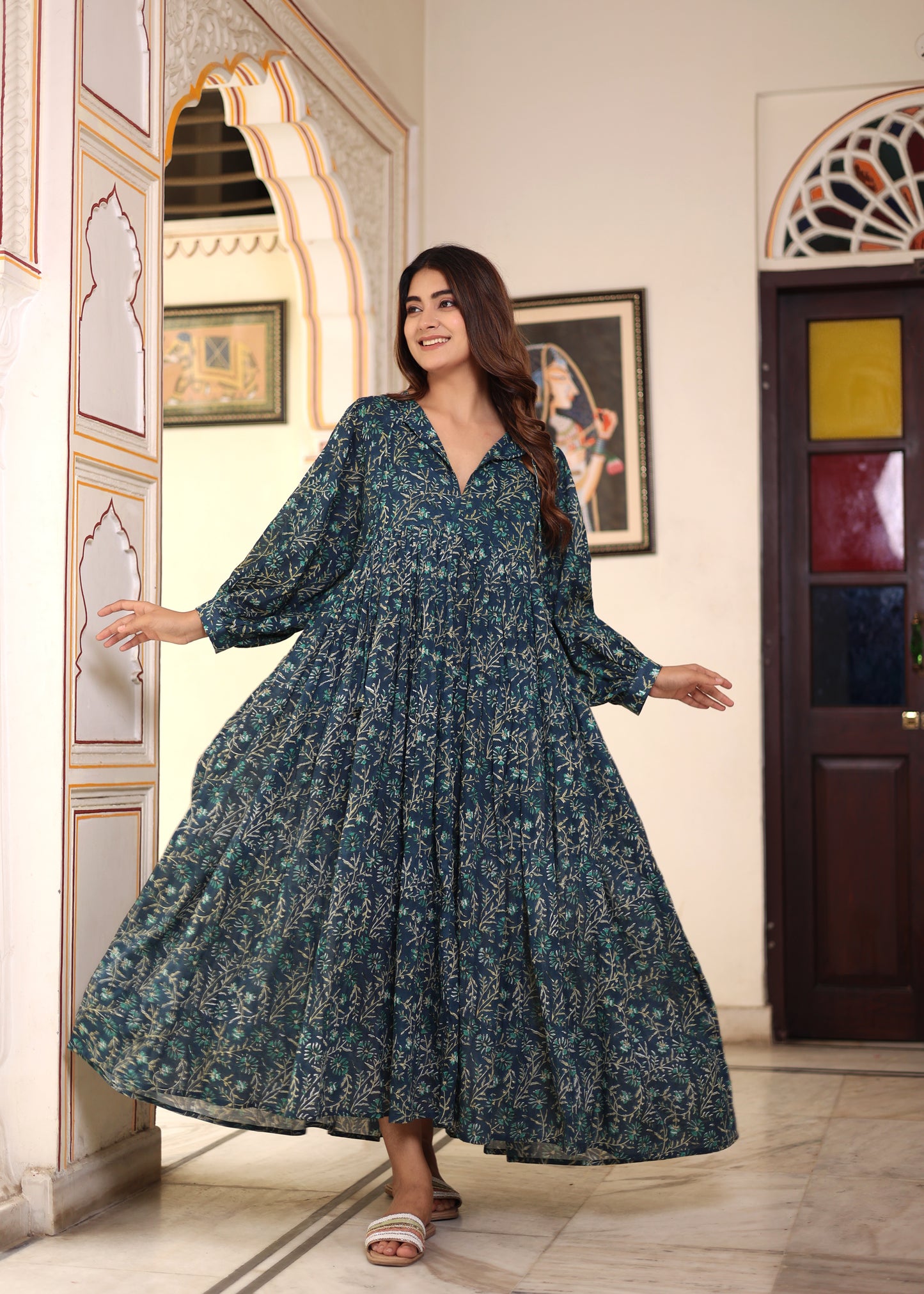 Emilie Midi~Turquoise Blue Dress