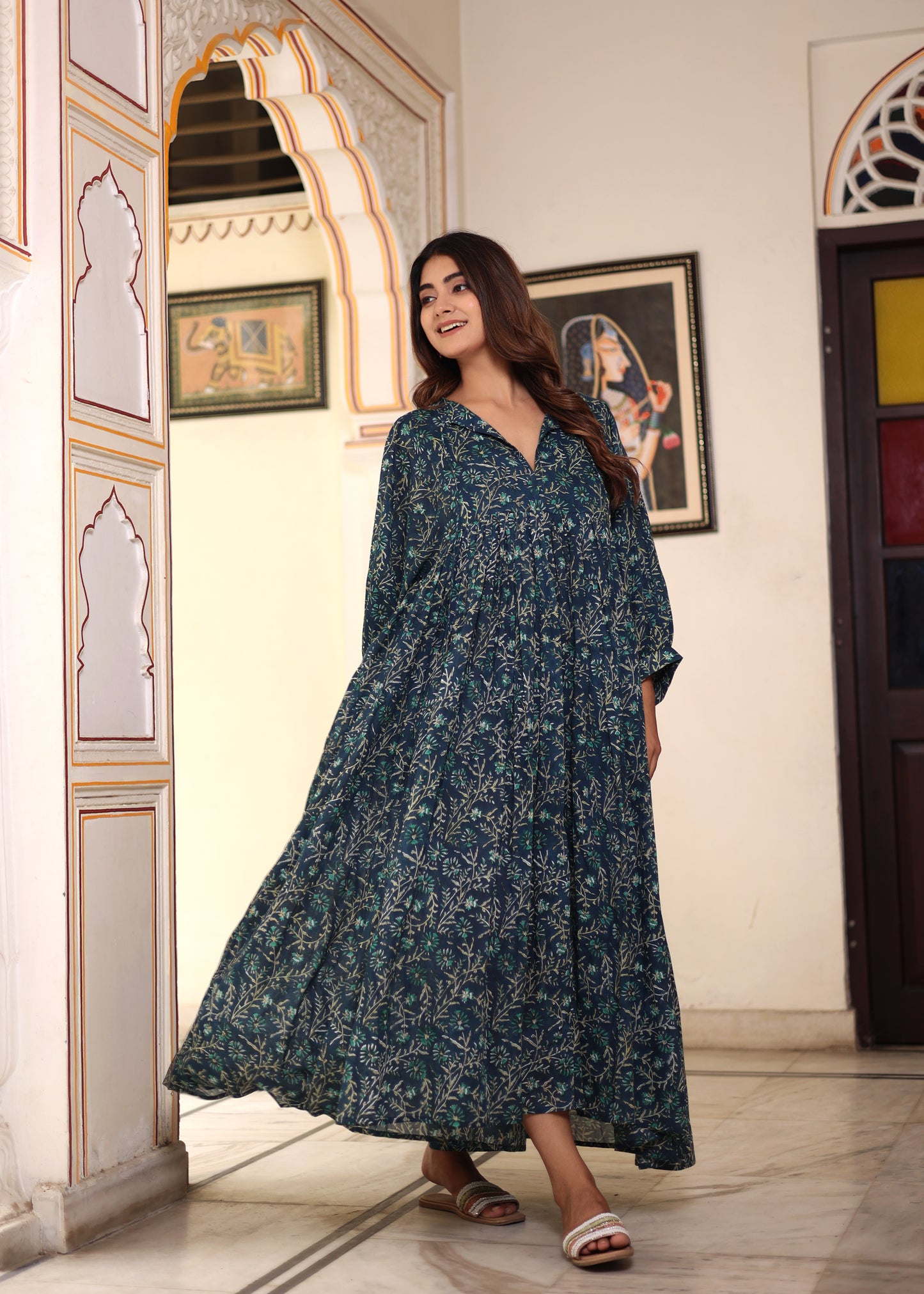 Emilie Midi~Turquoise Blue Dress