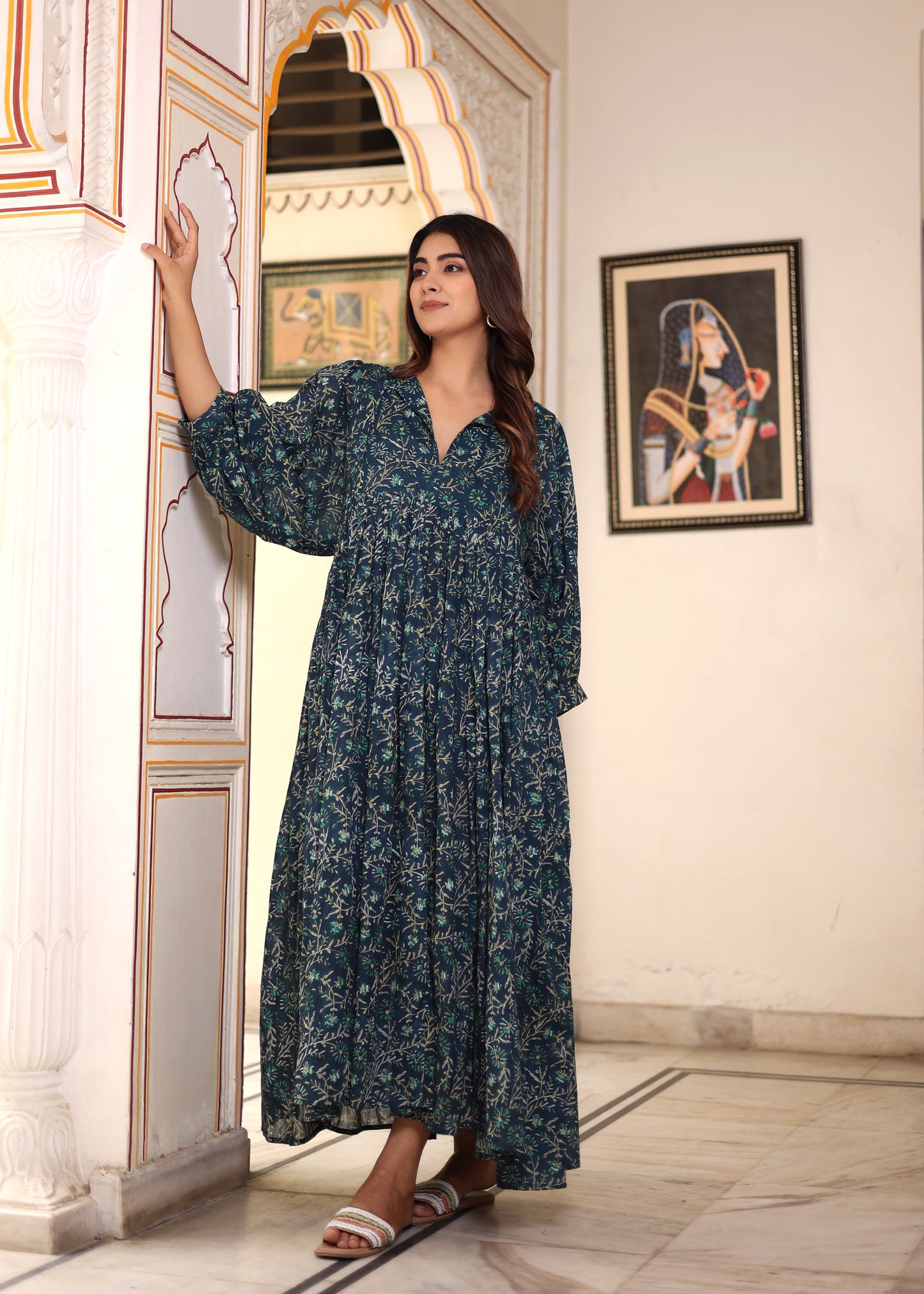 Emilie Midi~Turquoise Blue Dress
