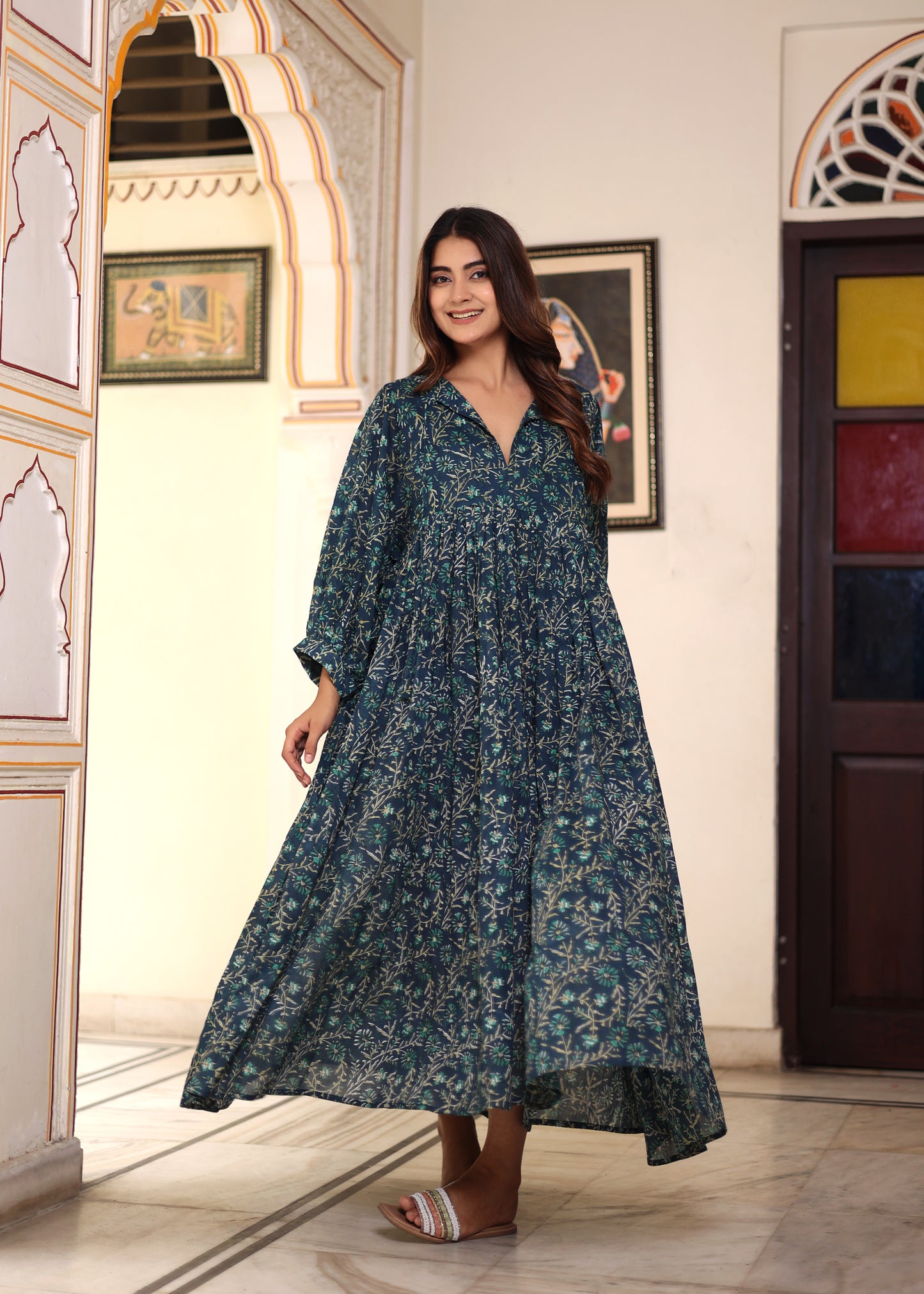 Emilie Midi~Turquoise Blue Dress