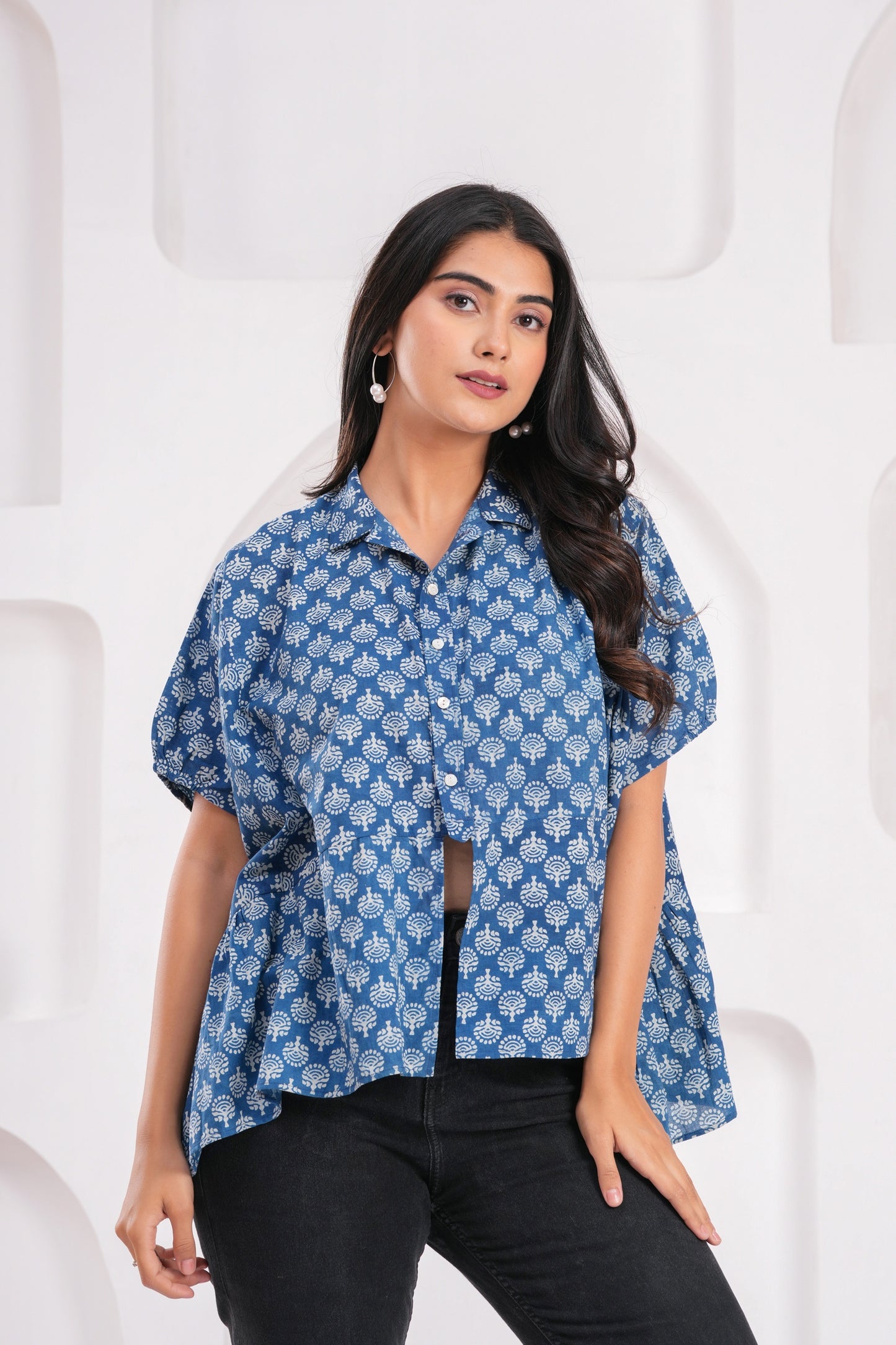 Anika Blouse- indigo