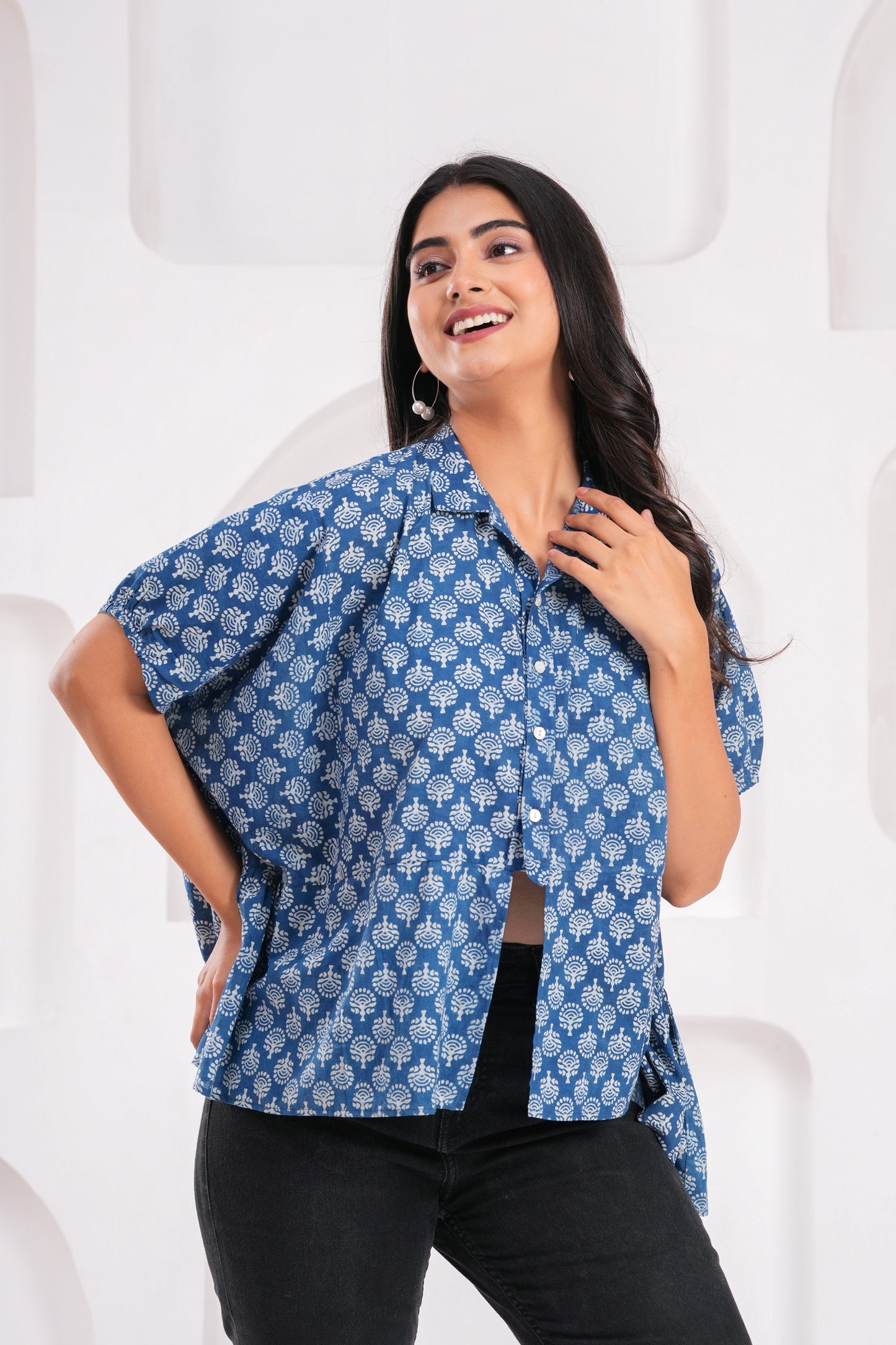 Anika Blouse- indigo