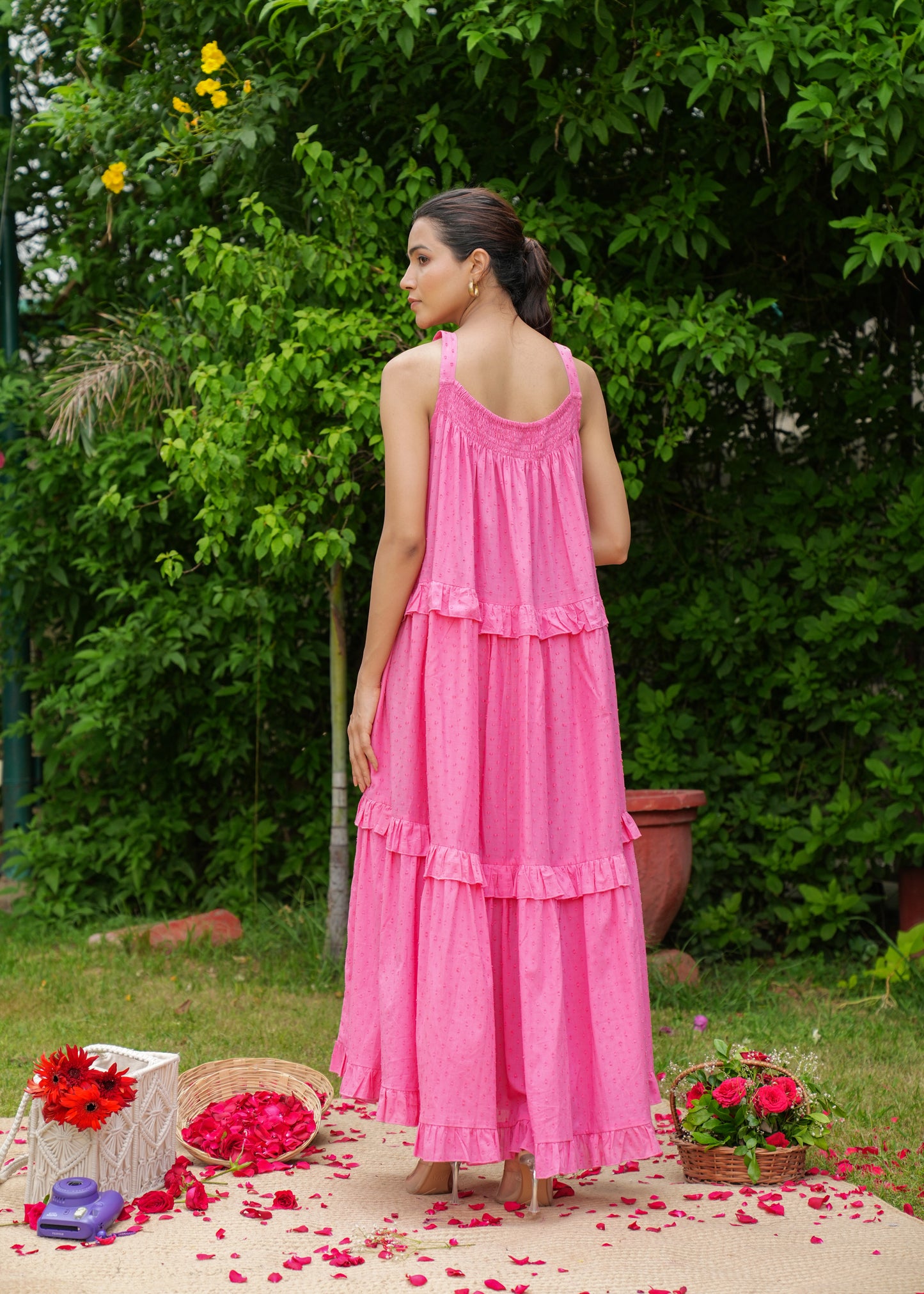Cotton Dobby Saloni Maxi Dress