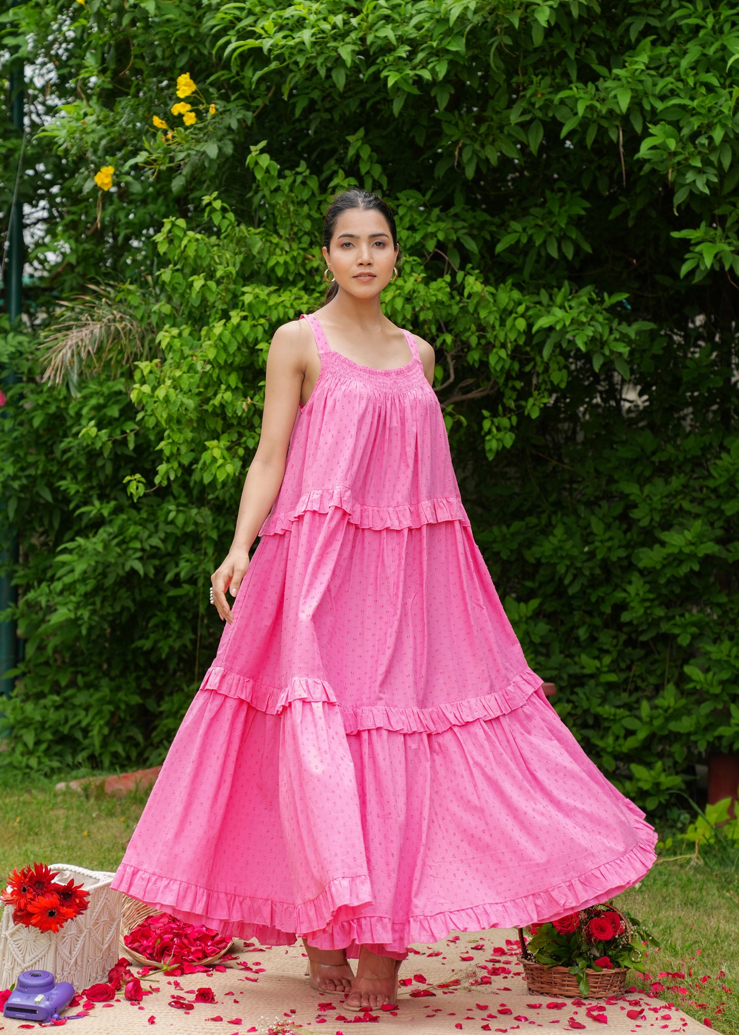 Cotton Dobby Saloni Maxi Dress
