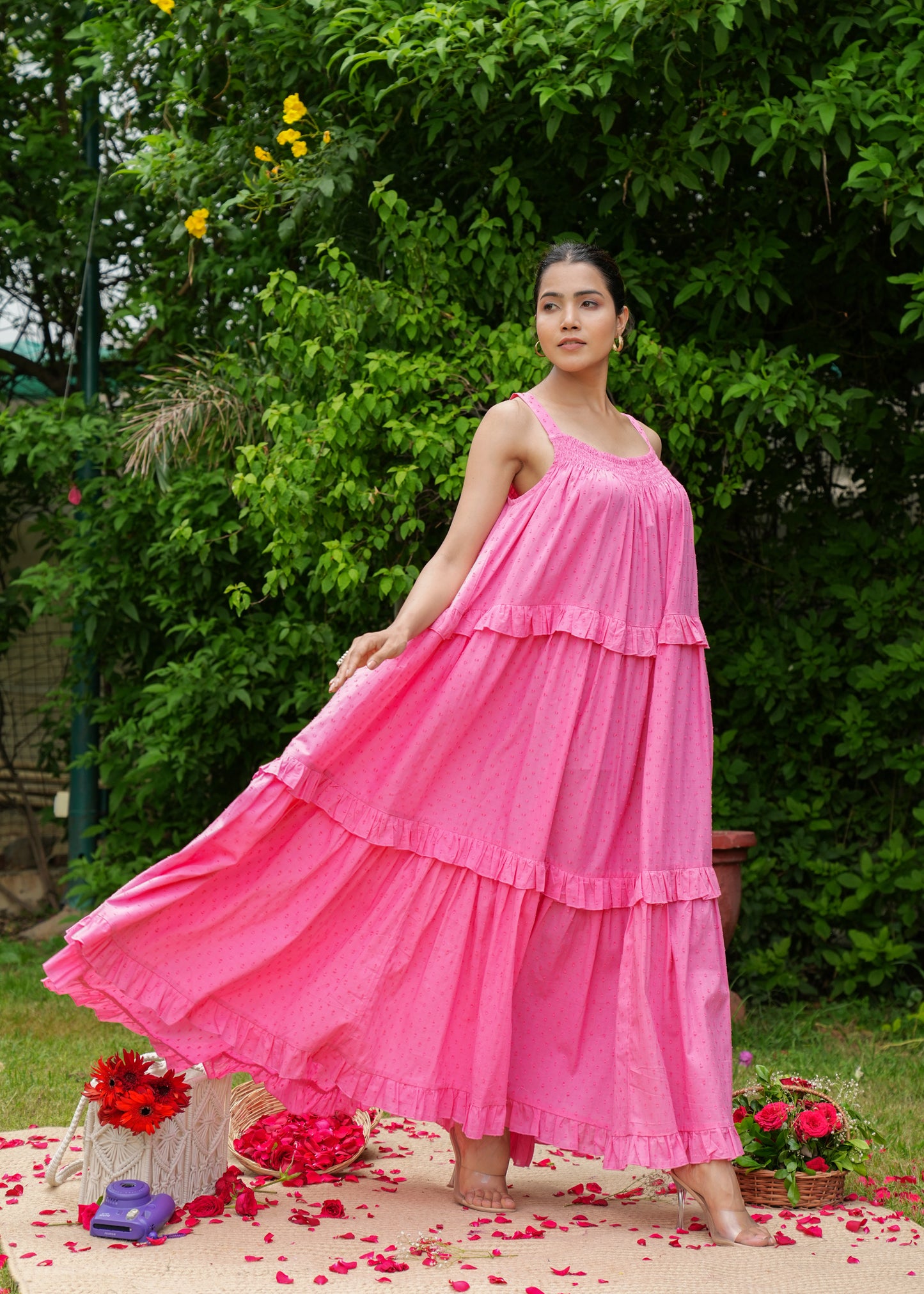 Cotton Dobby Saloni Maxi Dress