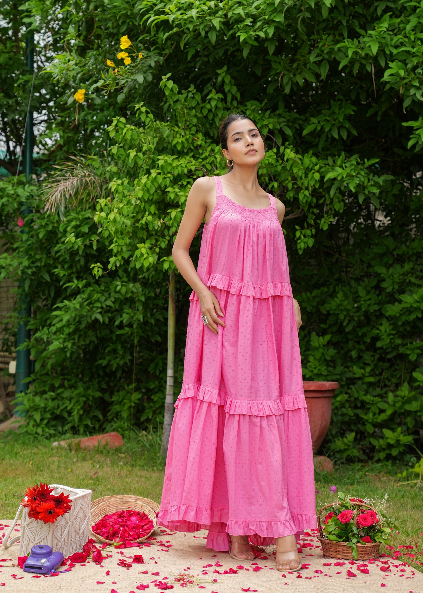 Cotton Dobby Saloni Maxi Dress