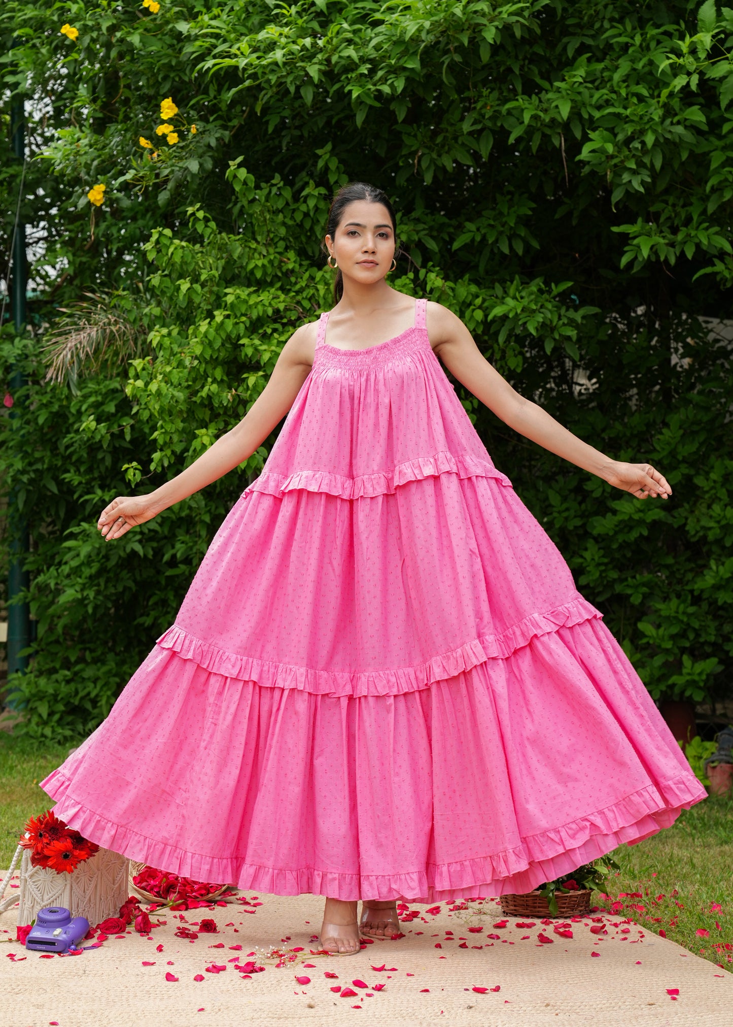 Cotton Dobby Saloni Maxi Dress