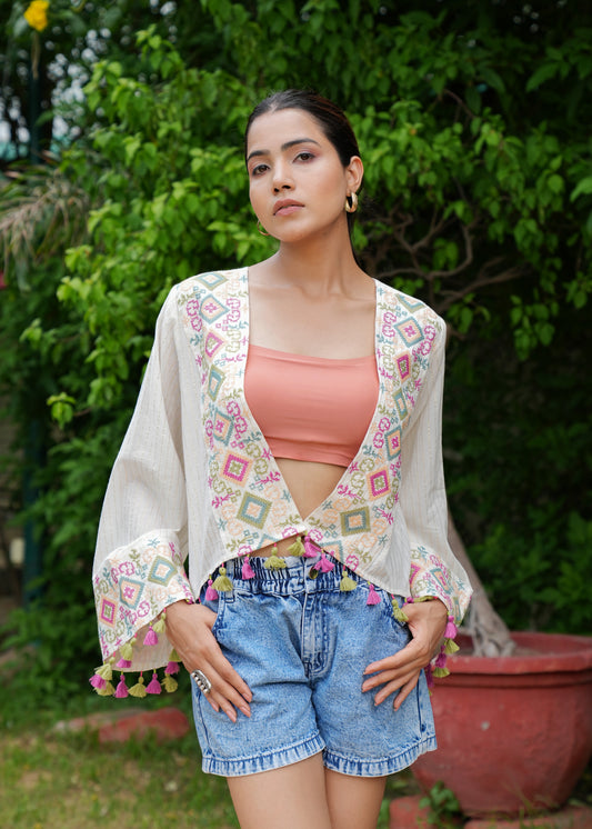 Beautuifull Embroidered Jesika Kaftan Top