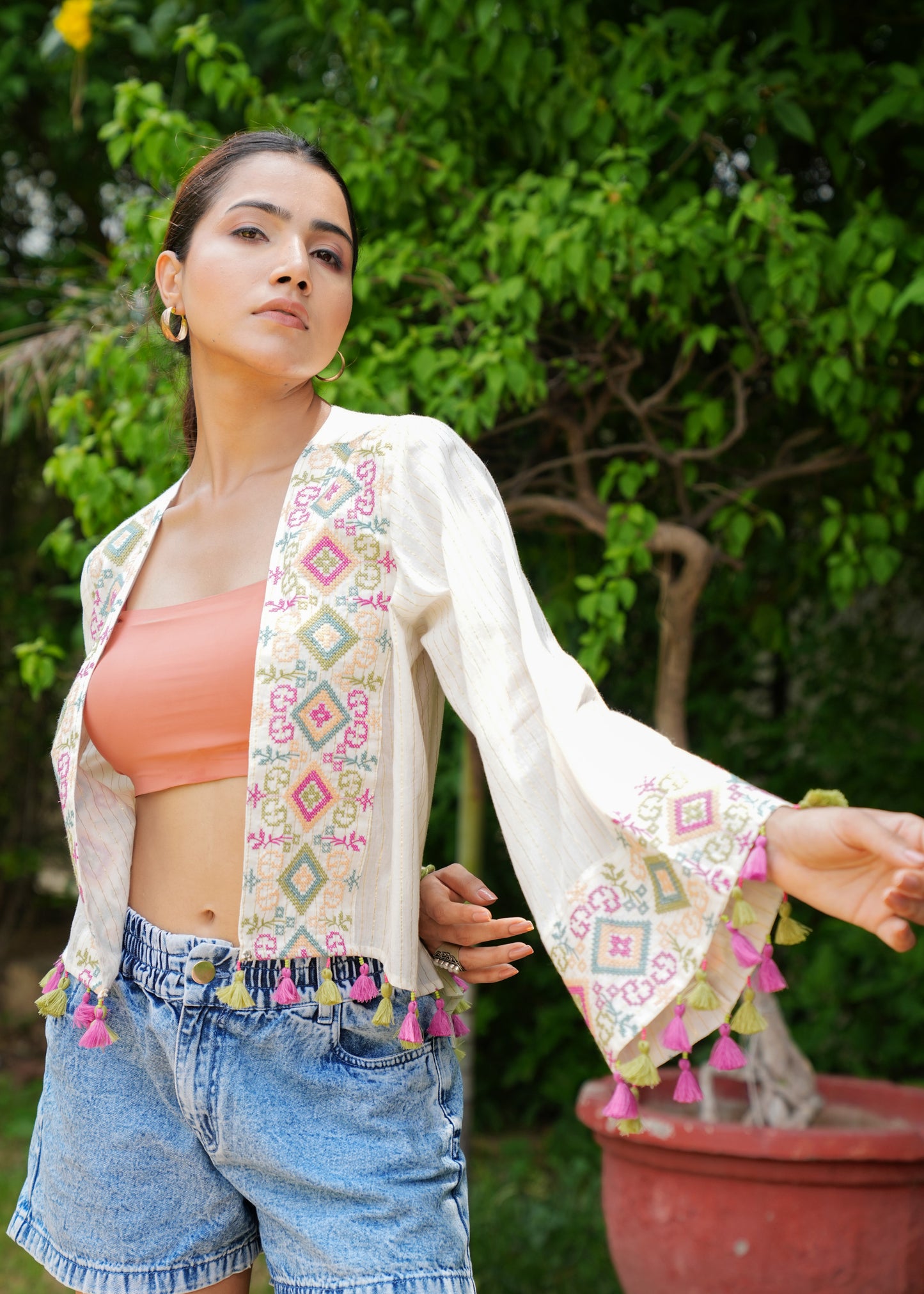 Beautuifull Embroidered Jesika Kaftan Top