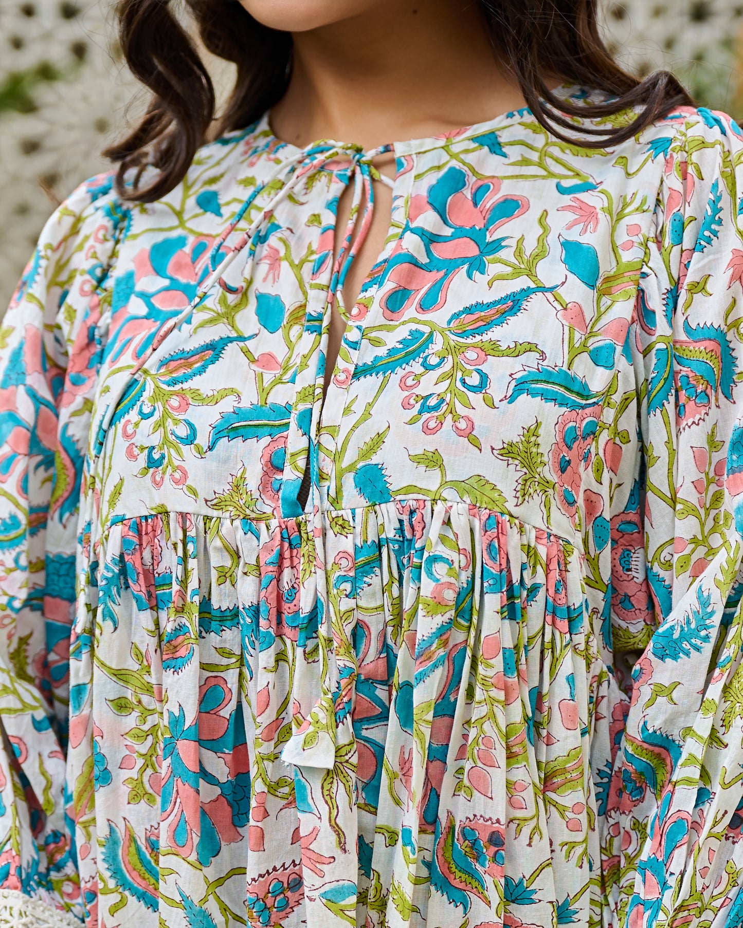 Beautiful Hand Block printed Cotton Mini Dress