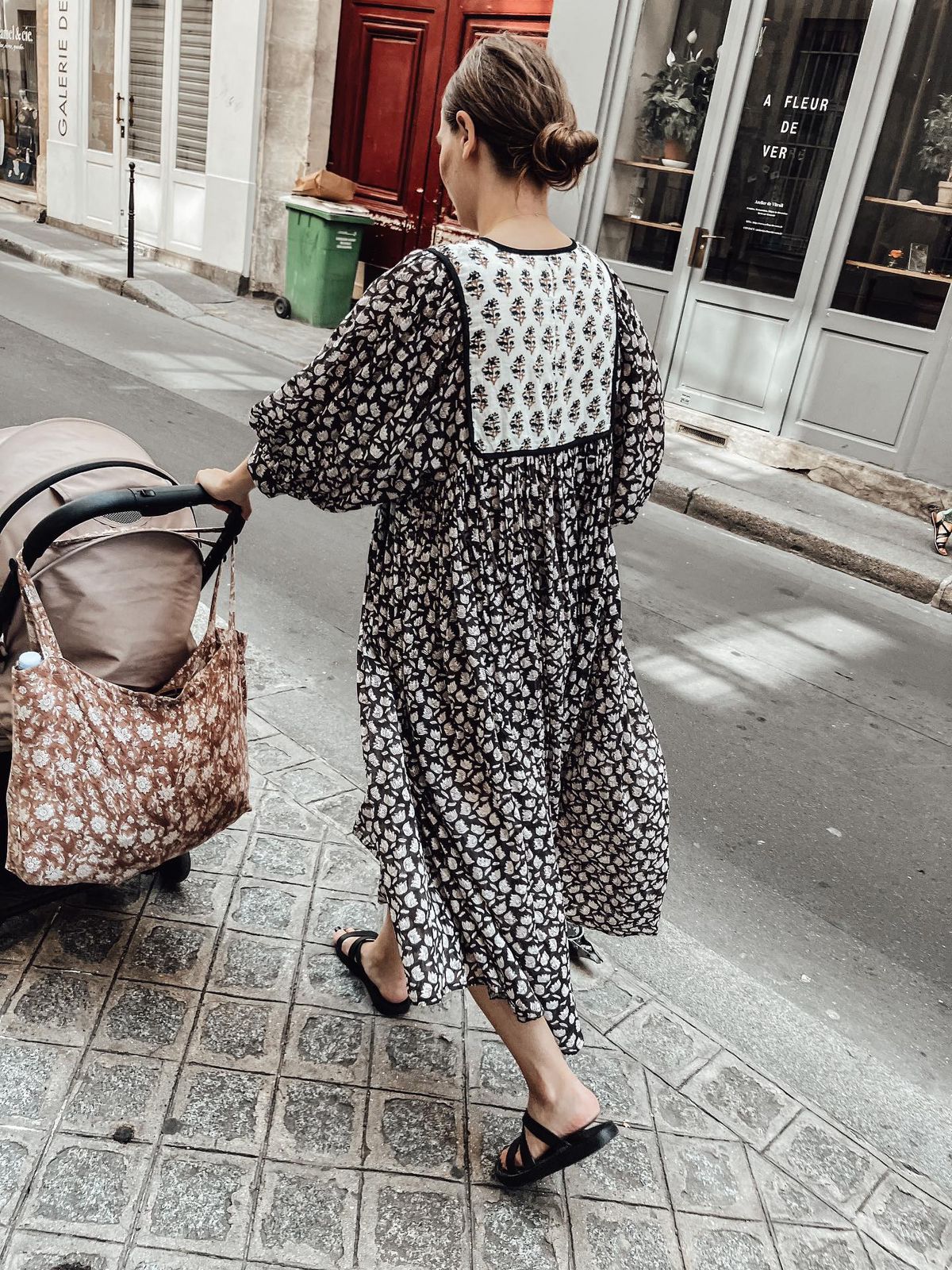 Hand Block Printed Hailey Midi ~Cola