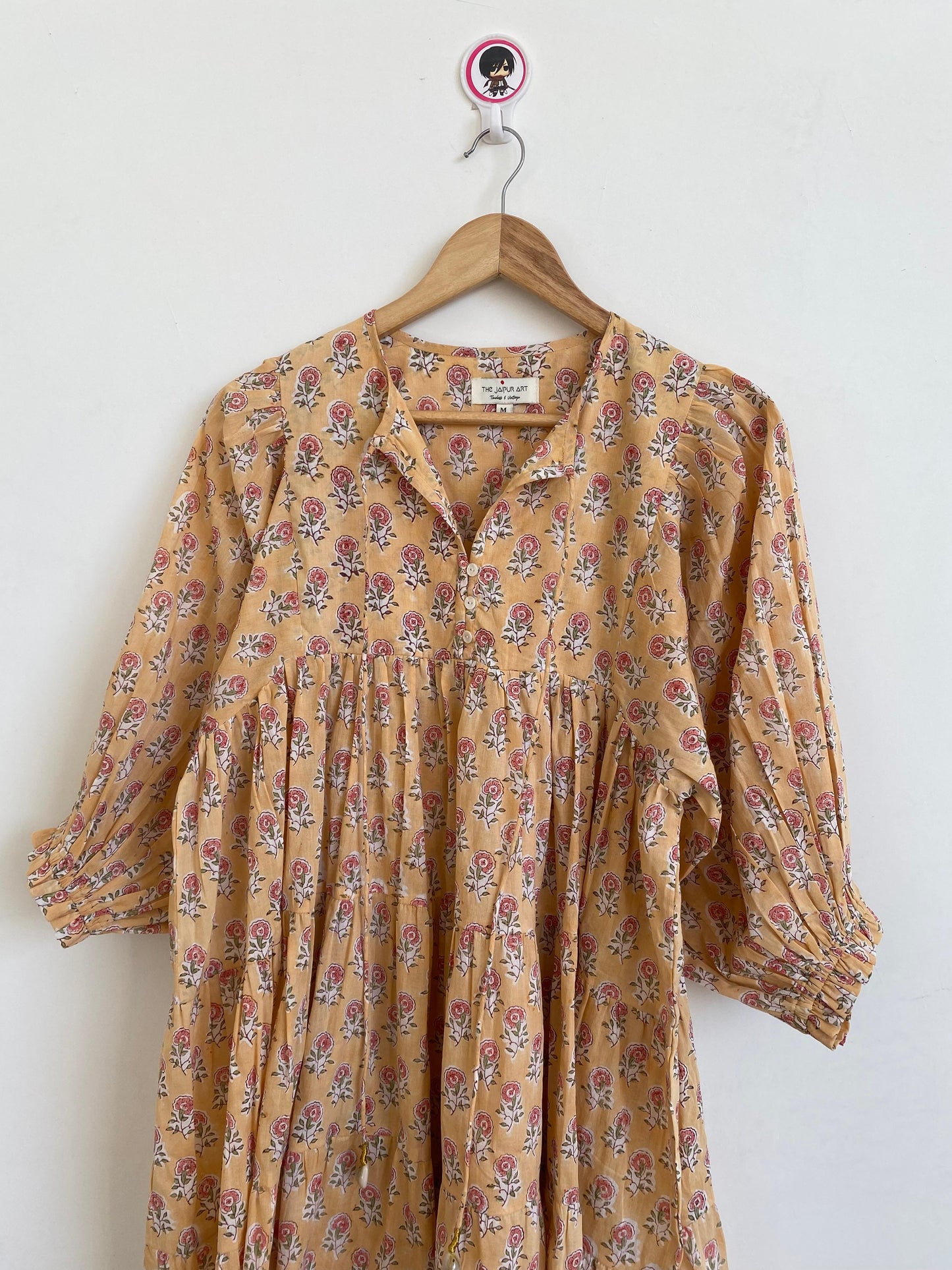 Beautiful Hand Block printed Cotton paisley Mini Dress