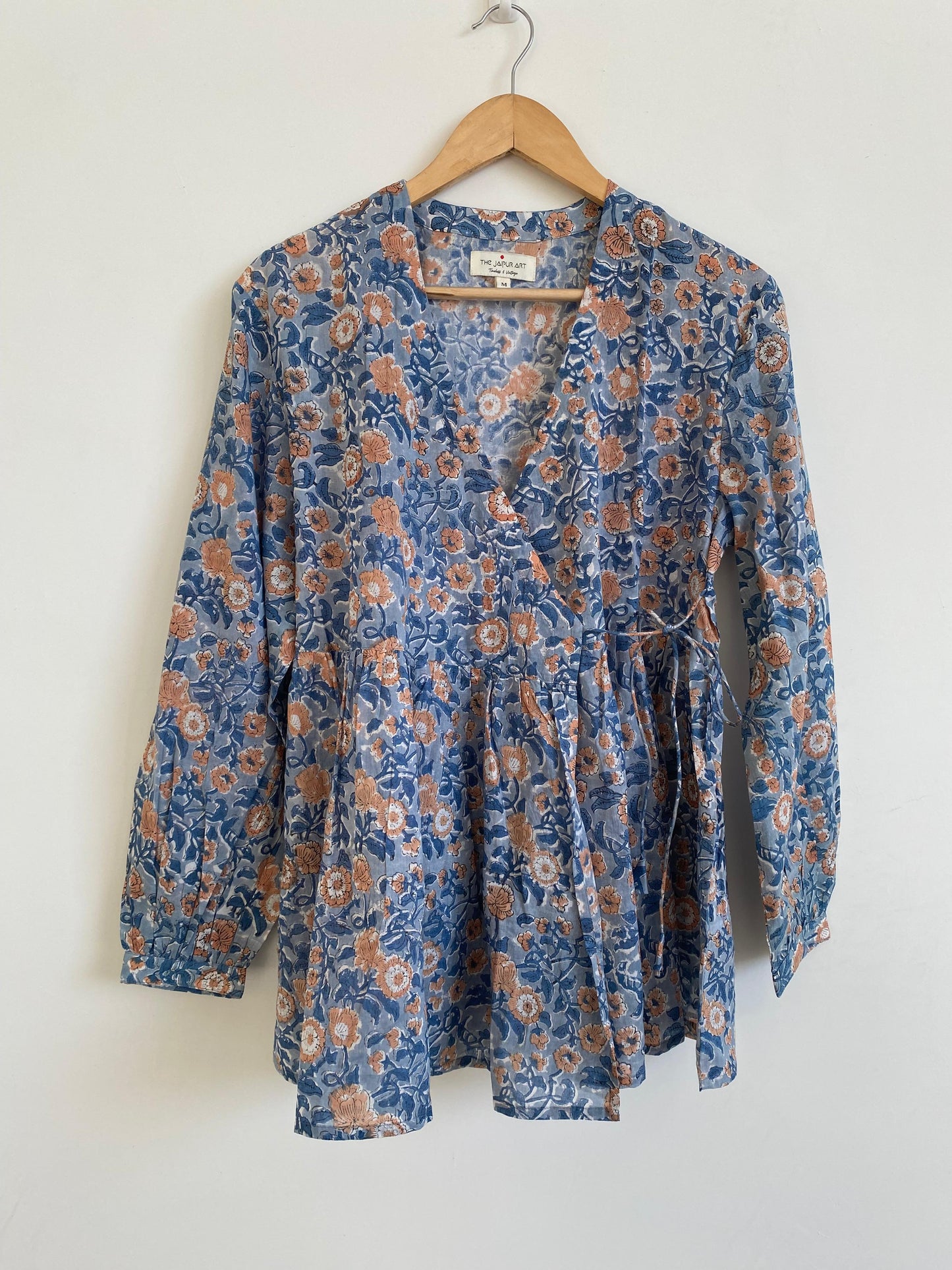 Beautiful Hand Block Printed Wrap Blouse