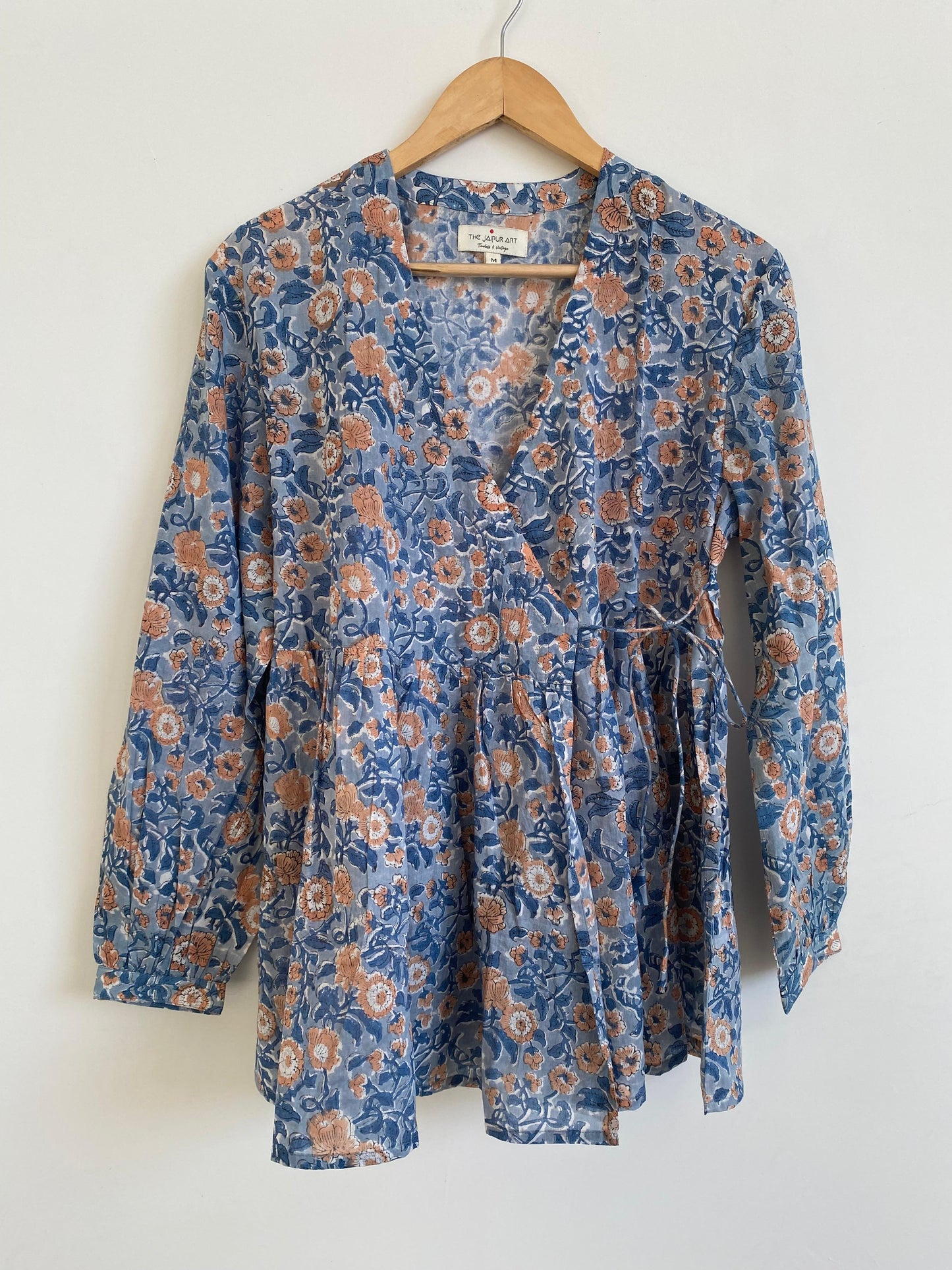 Beautiful Hand Block Printed Wrap Blouse