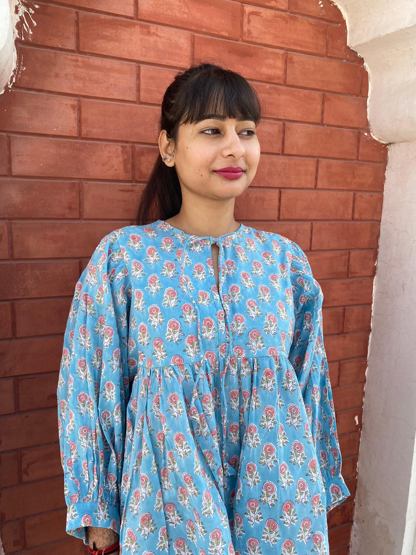 Hand Block printed Cotton paisley Tops