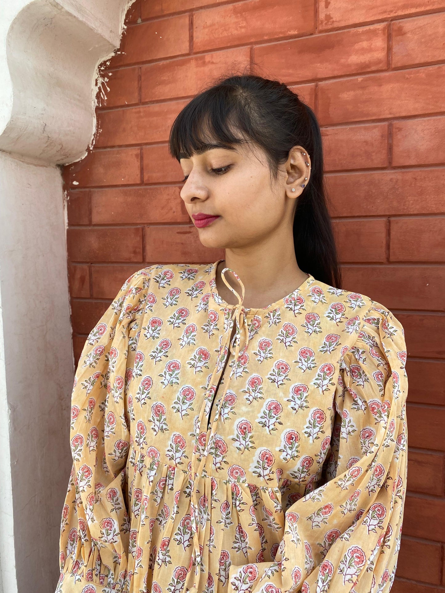 Hand Block printed Cotton paisley Tops