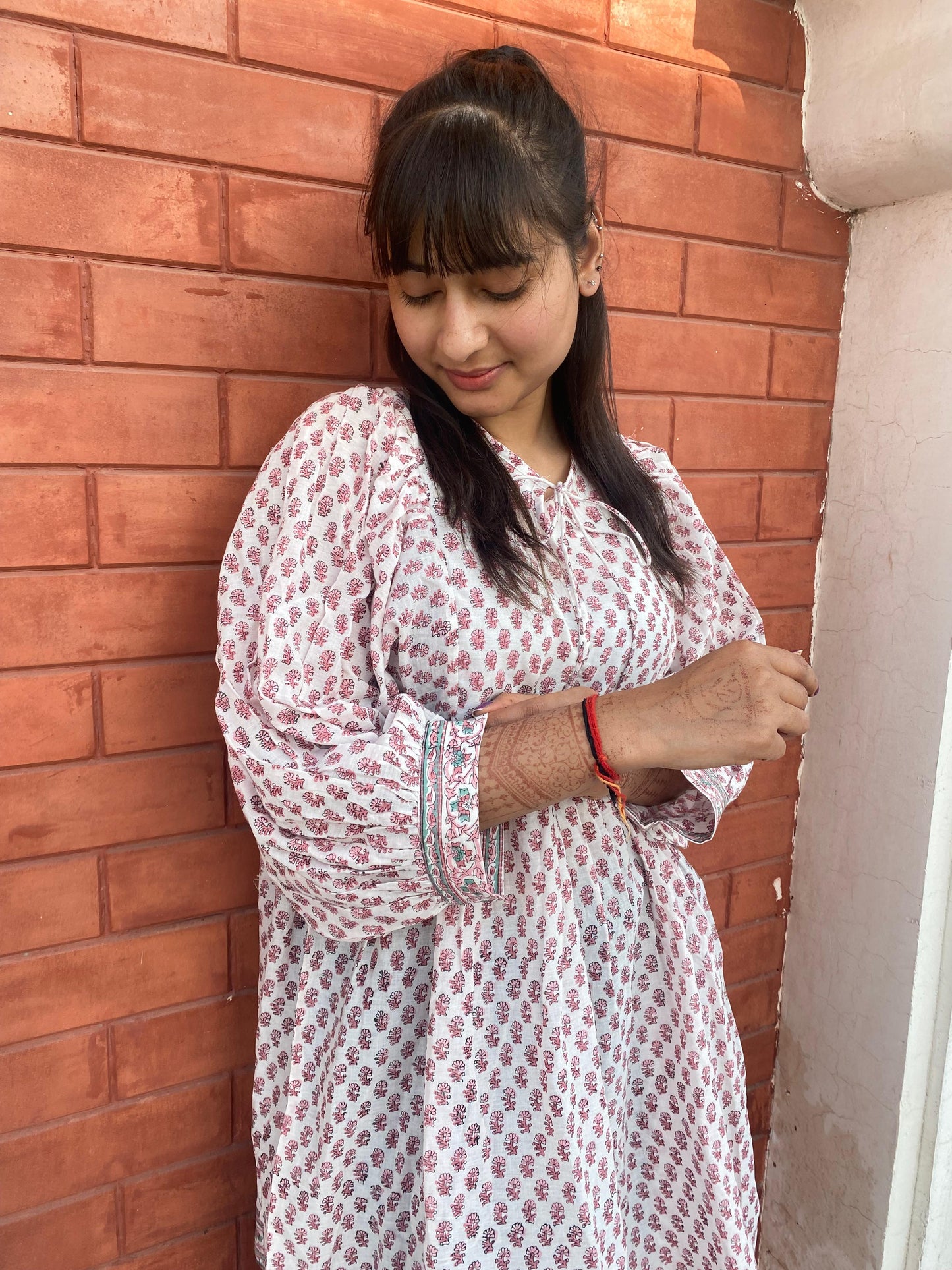 Beautiful Hand Block printed Cotton Mini Dress