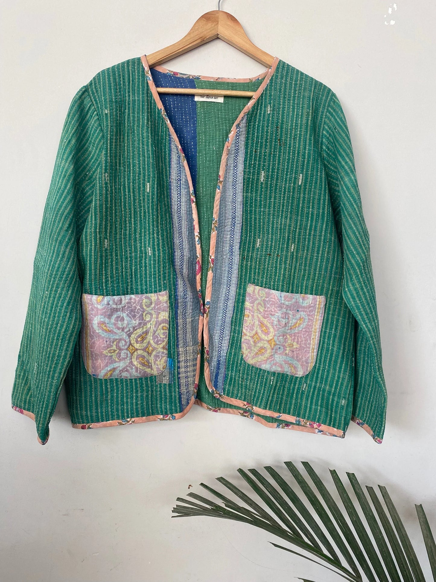 Handmade Vintage Jacket made from Unique Vintage Kantha Quilt Fabric - Perfect for the Fall Season. Each piece is one of a kind.