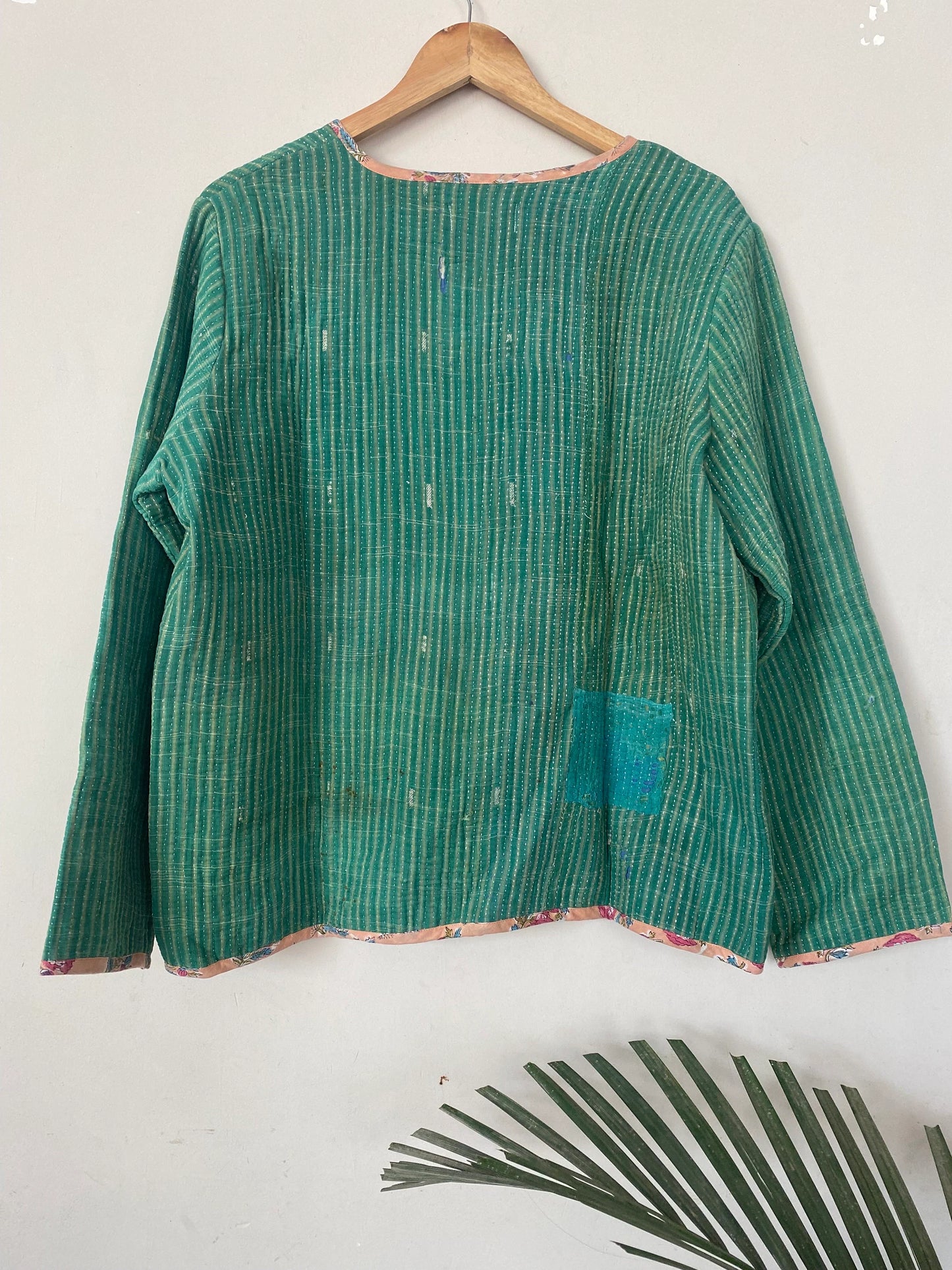 Handmade Vintage Jacket made from Unique Vintage Kantha Quilt Fabric - Perfect for the Fall Season. Each piece is one of a kind.