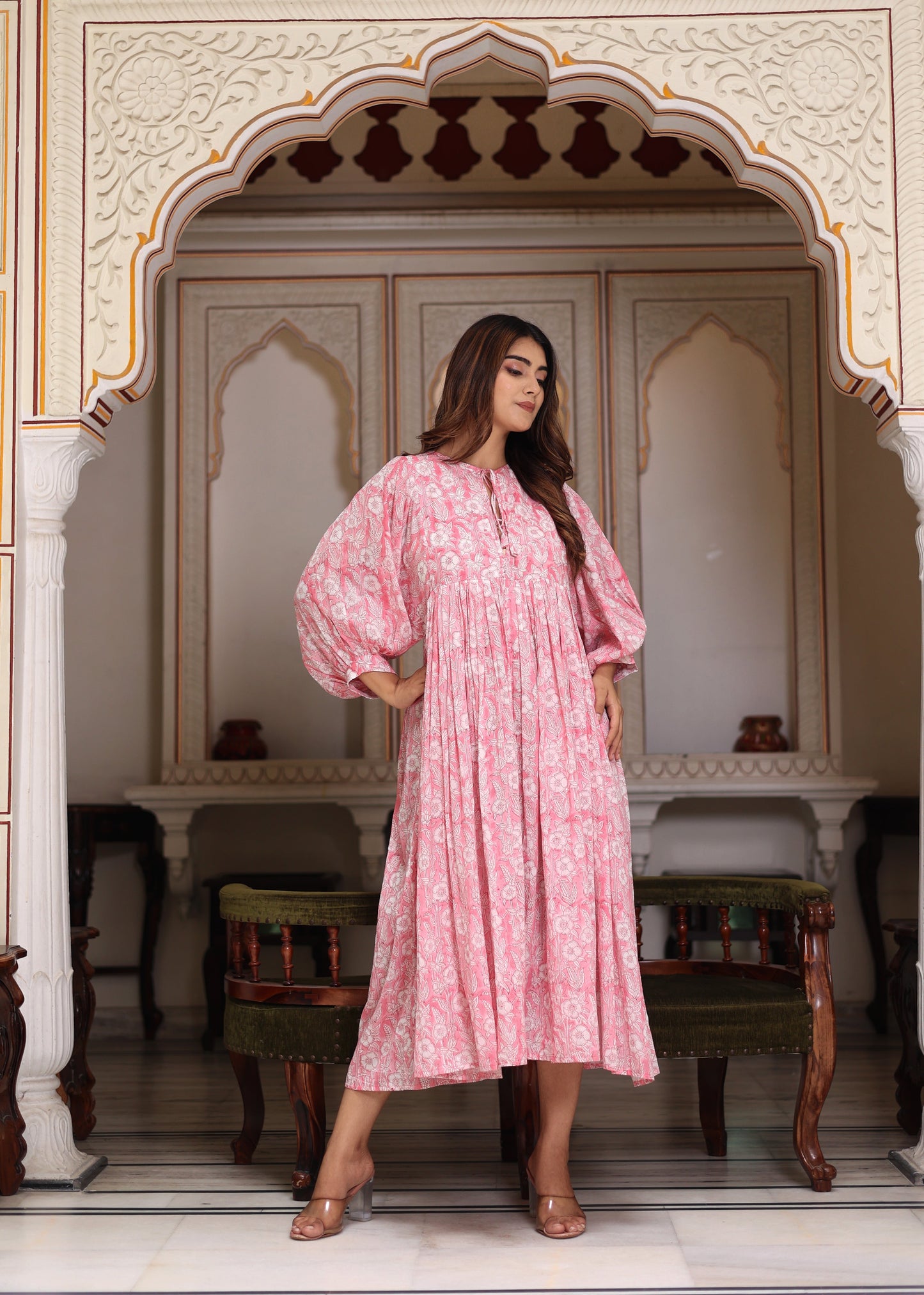 Emilie Midi Blush Pink