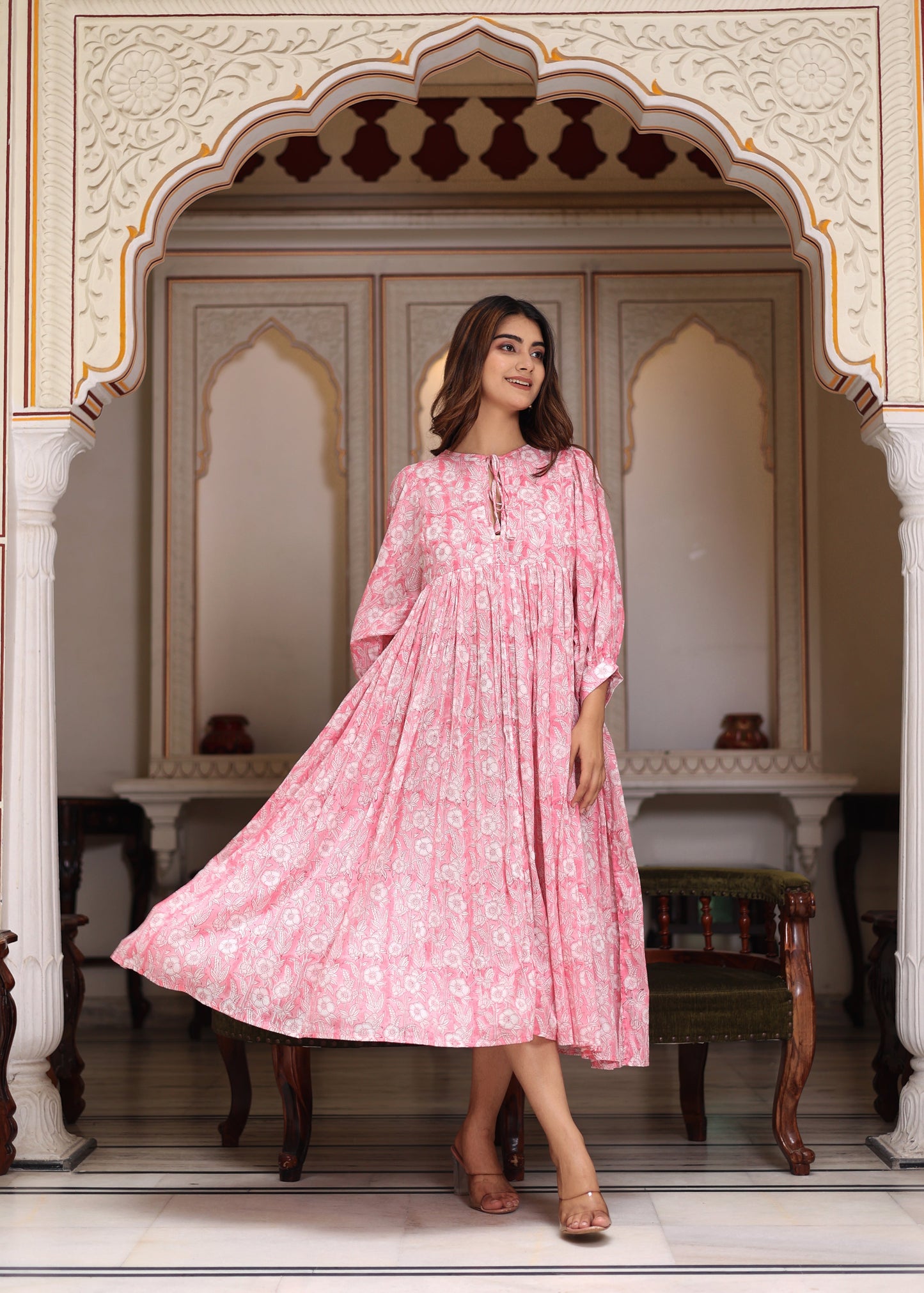 Emilie Midi Blush Pink