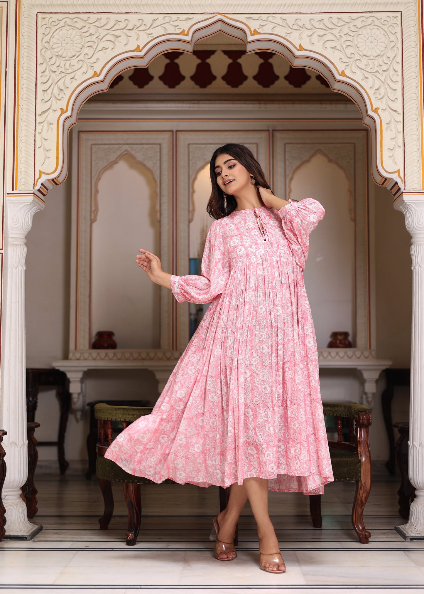 Emilie Midi Blush Pink