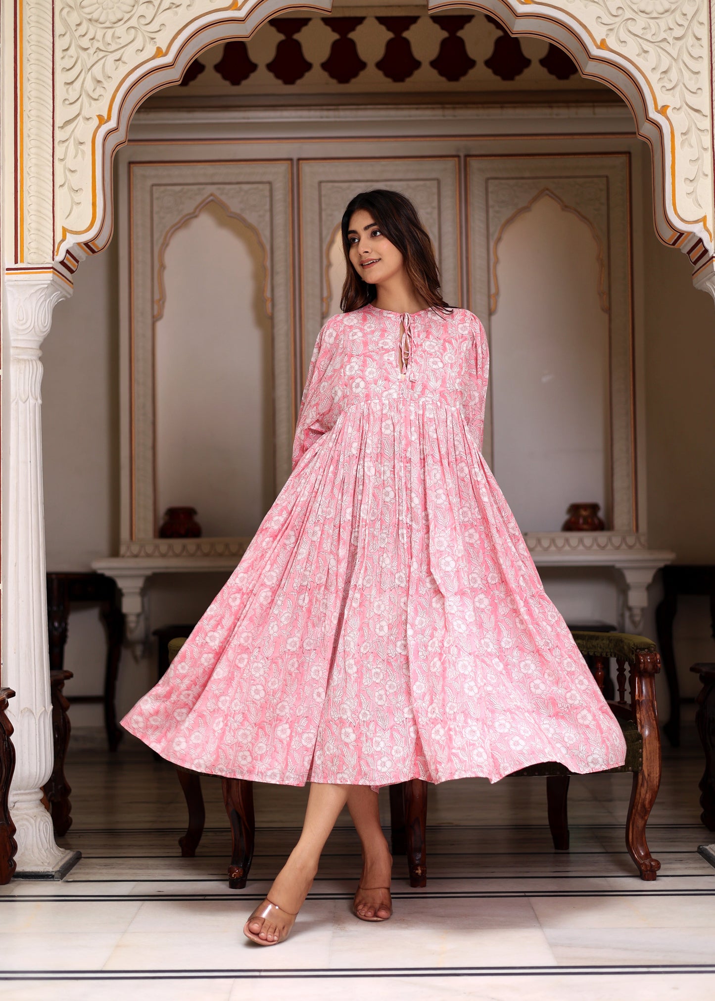 Emilie Midi Blush Pink