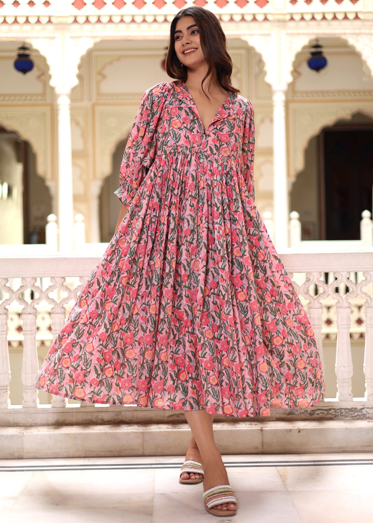 Emilie Midi Blush Pink