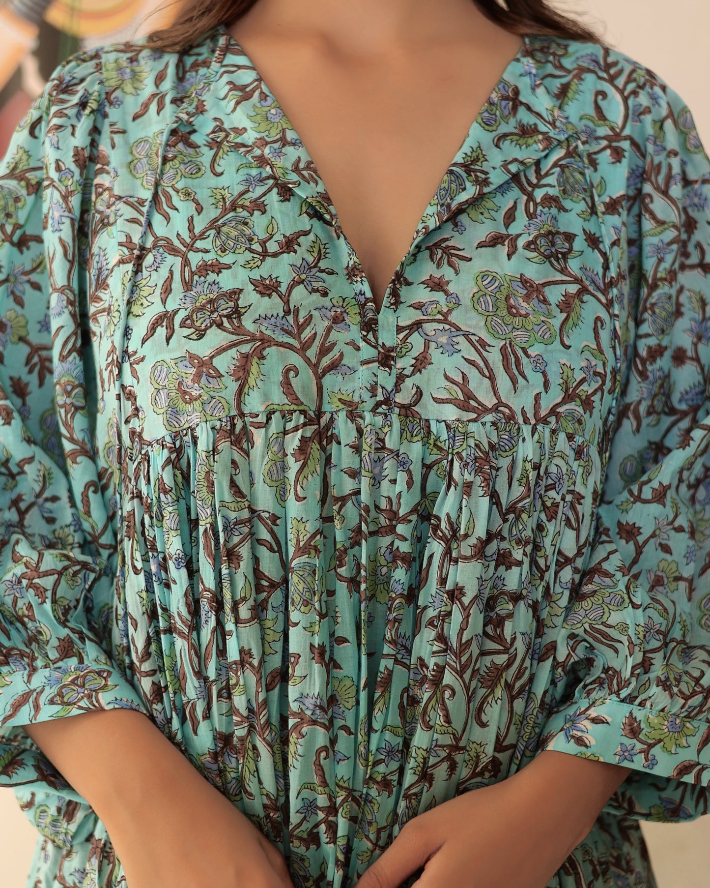 Emilie Midi~Turquoise Blue Dress