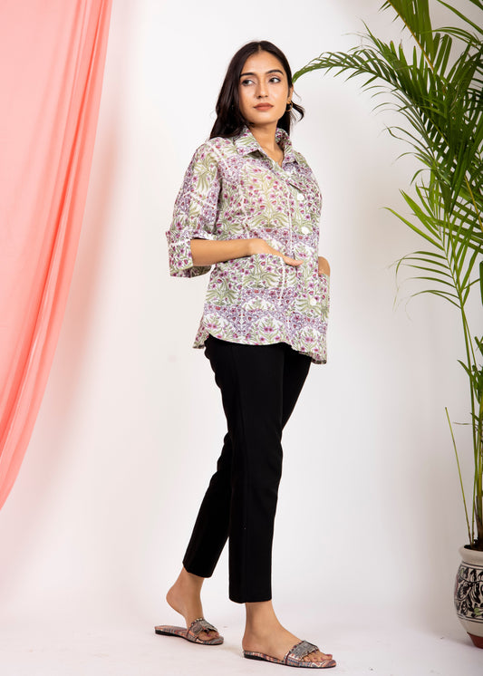 Beautiful Floral Print Suzie Shirt