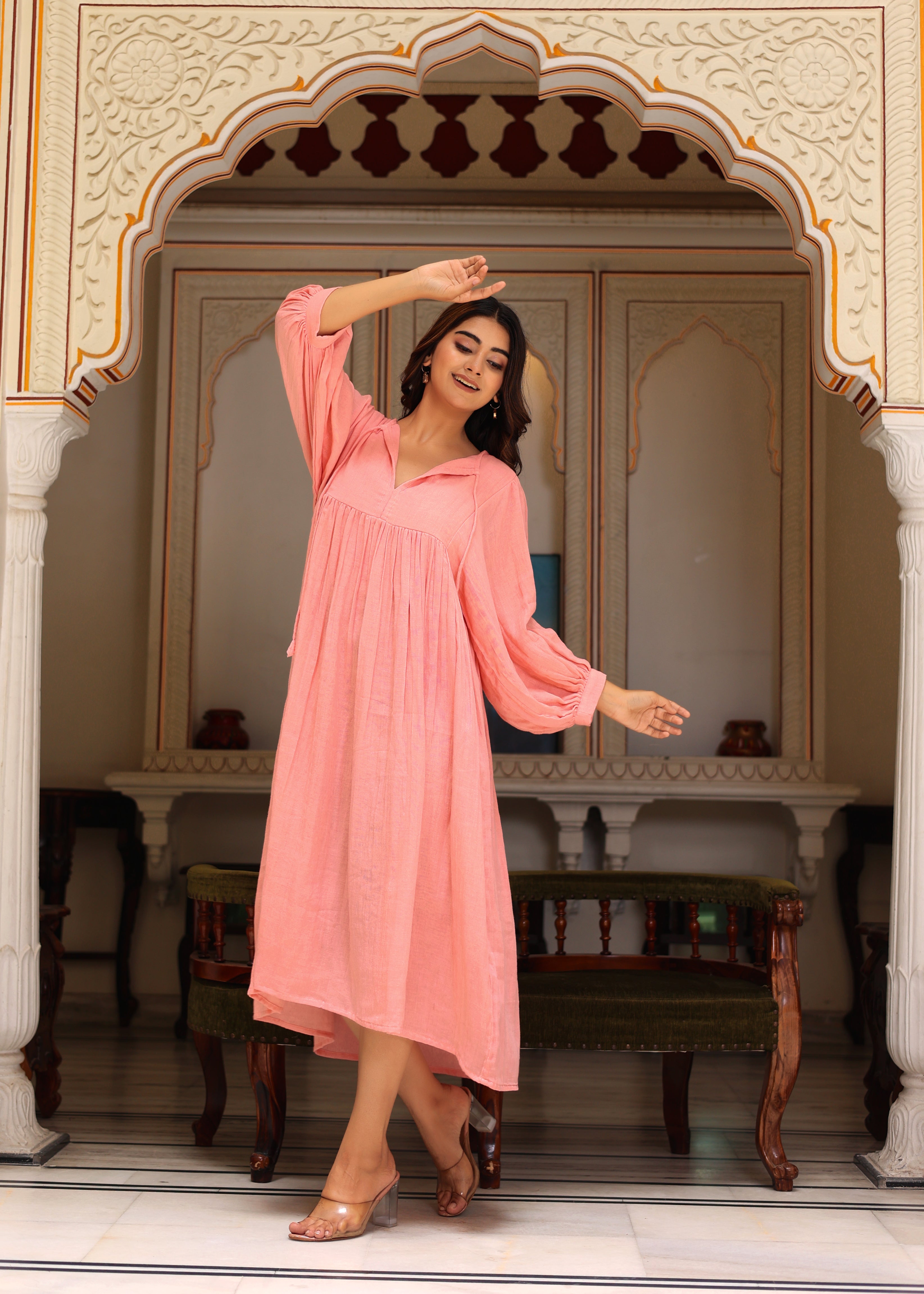 Suhani Gauze Midi~ Cotton women dress