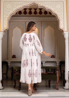 Hand Block Printed Aria Midi Dress