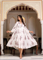 Hand Block Printed Aria Midi Dress