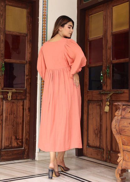 Suhani Gauze Midi~Burnt Coral