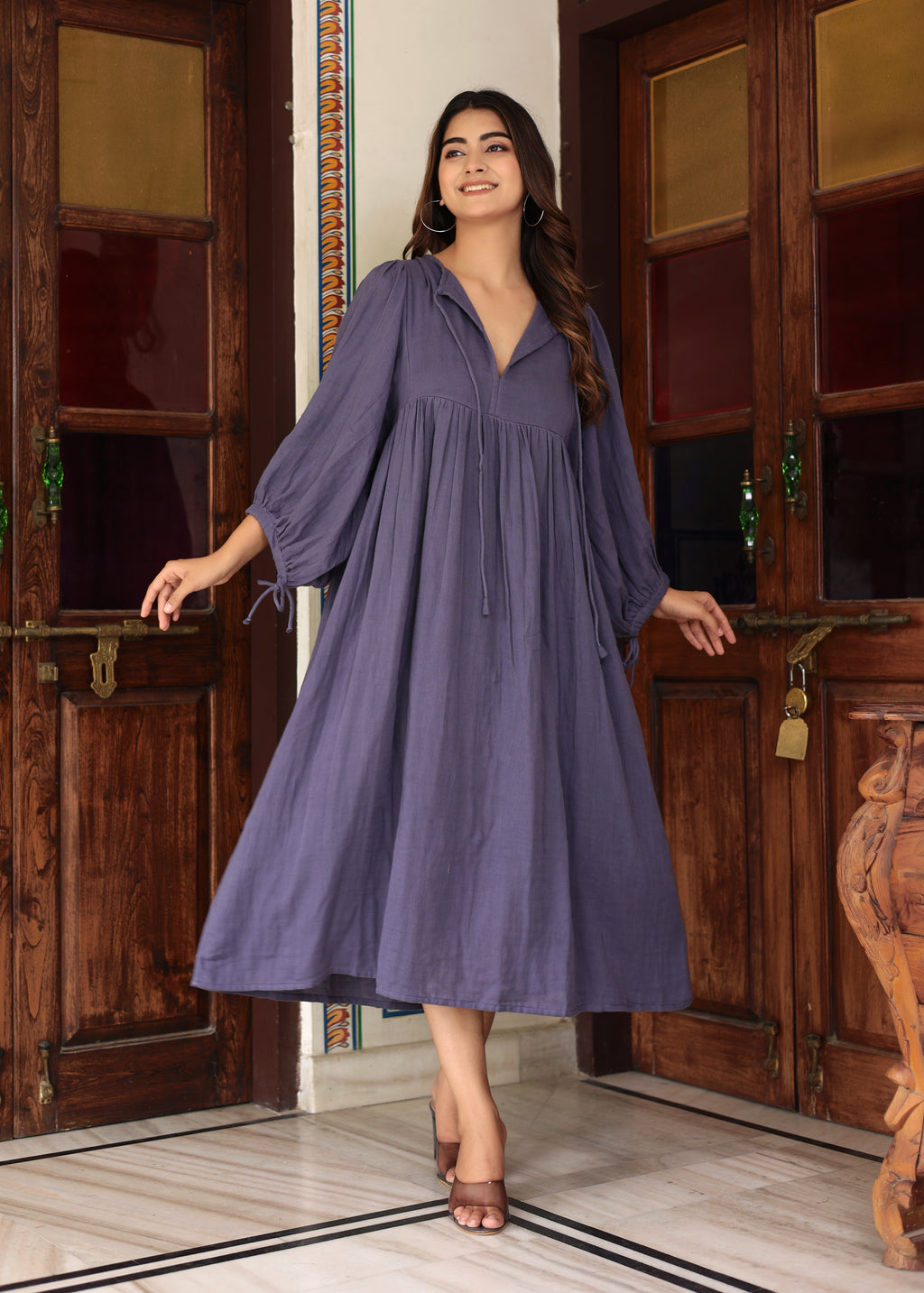Suhani Gauze Midi~ Cotton women dress