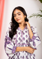 Hand Block Printed Sushi Maxi Dress