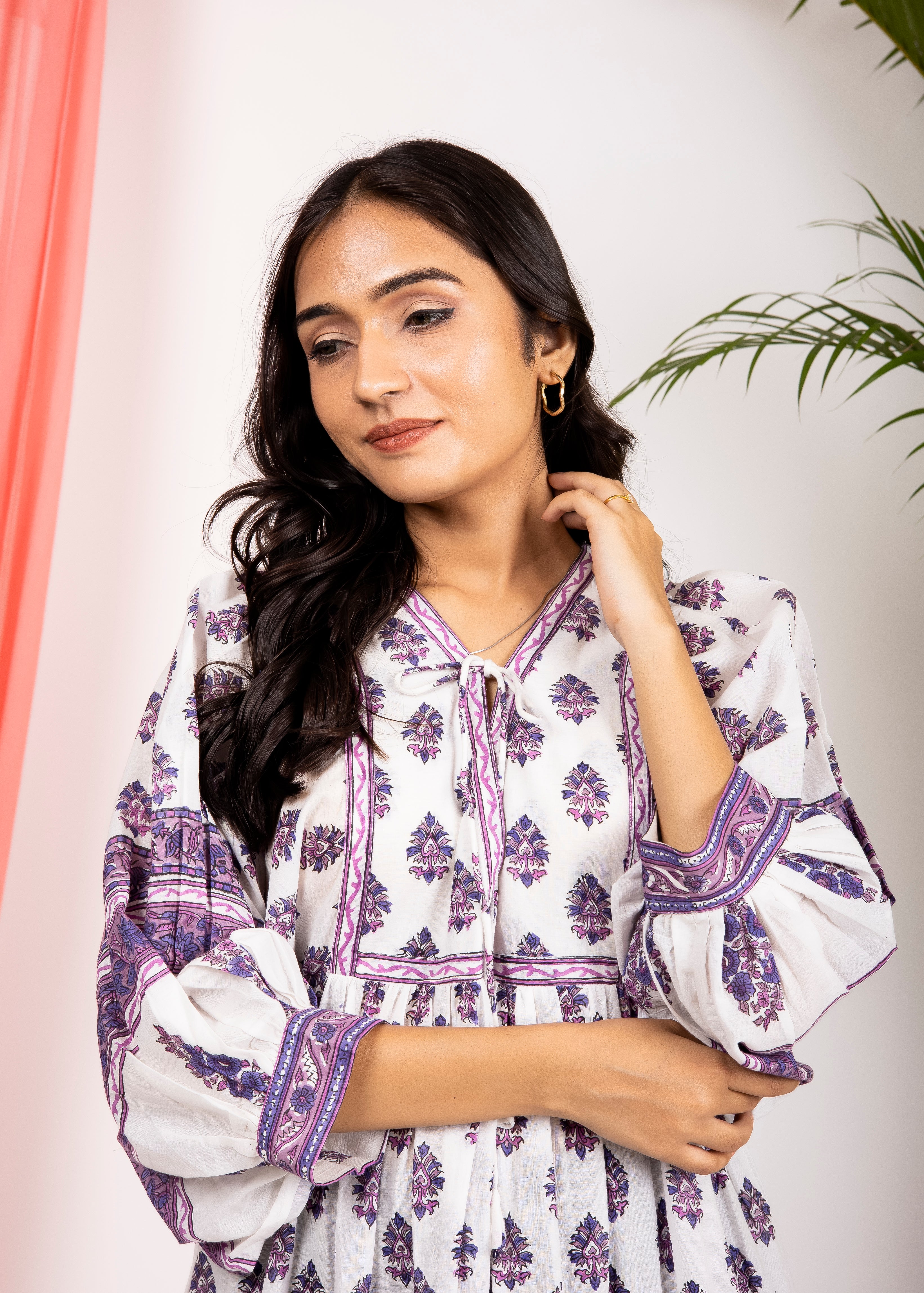 Hand Block Printed Sushi Maxi Dress