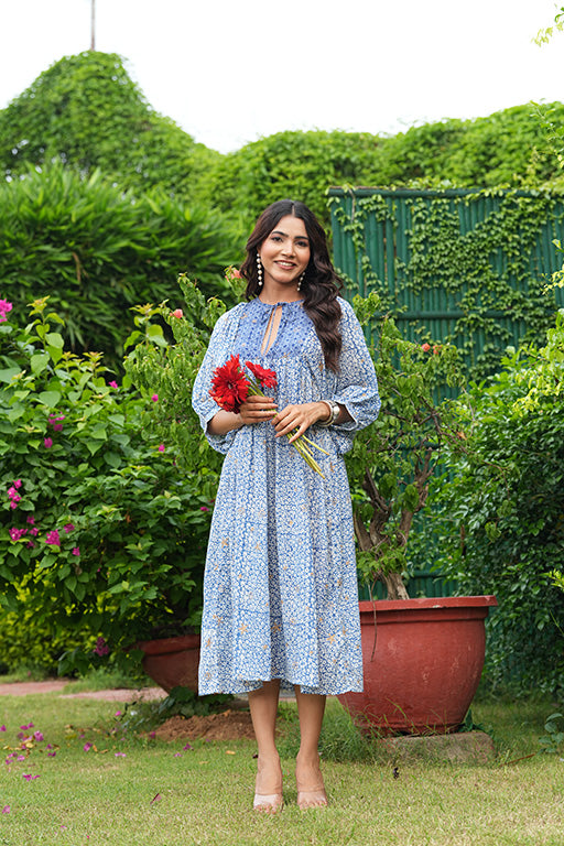 Gauri Midi~ Mood Indigo Dress.