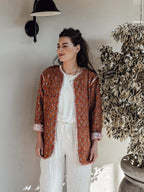 kantha quilted winter jacket