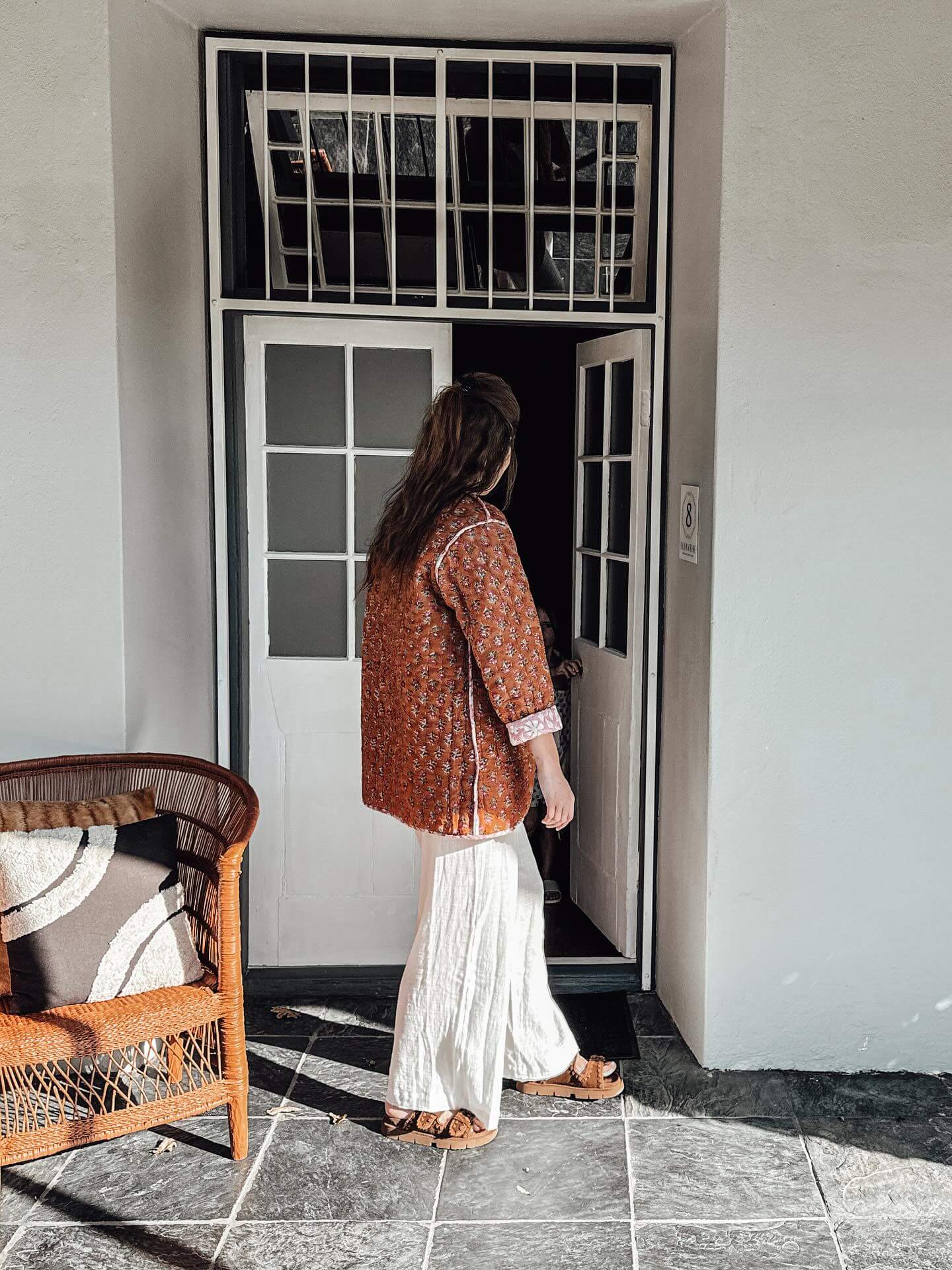 kantha quilted winter jacket