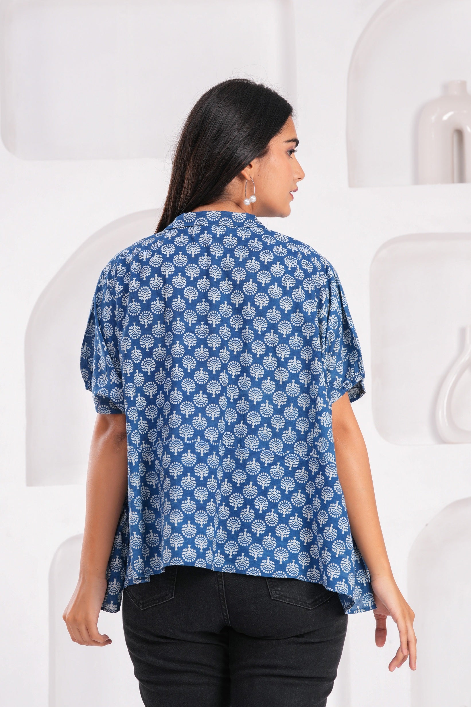 Anika Blouse- indigo