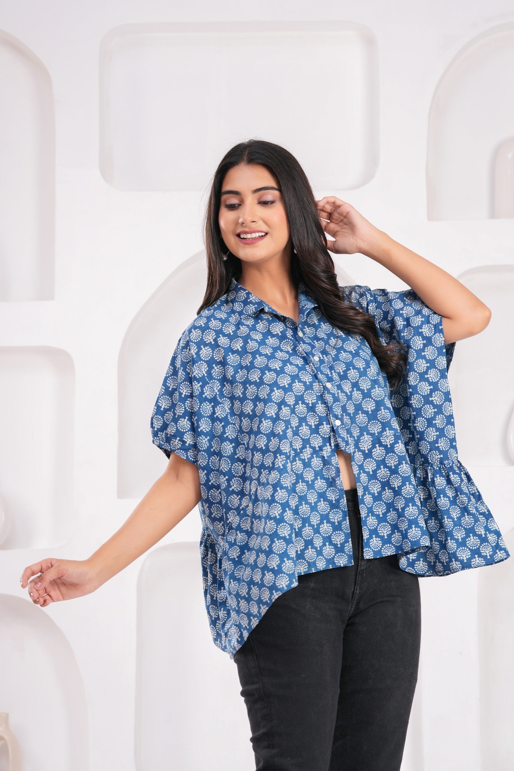 Anika Blouse- indigo