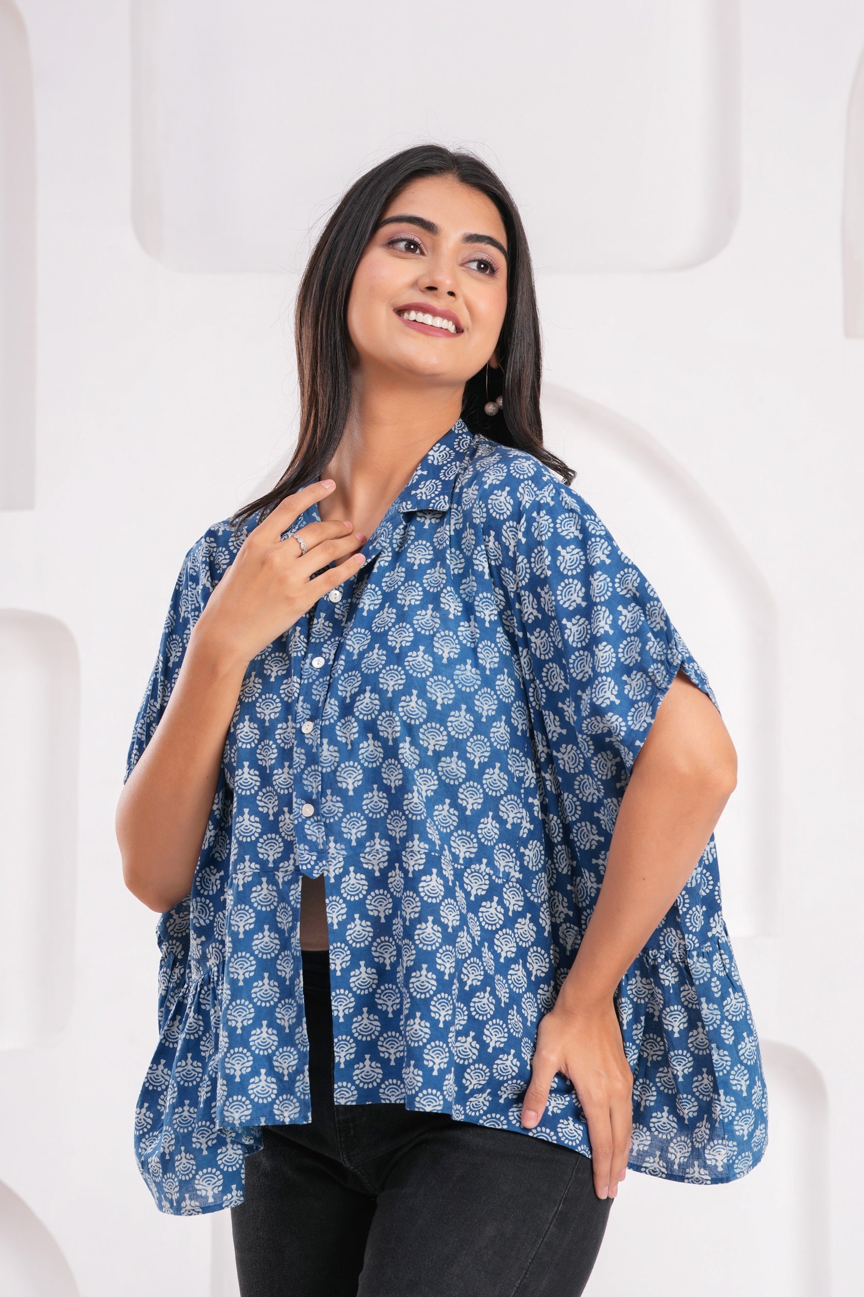 Anika Blouse- indigo