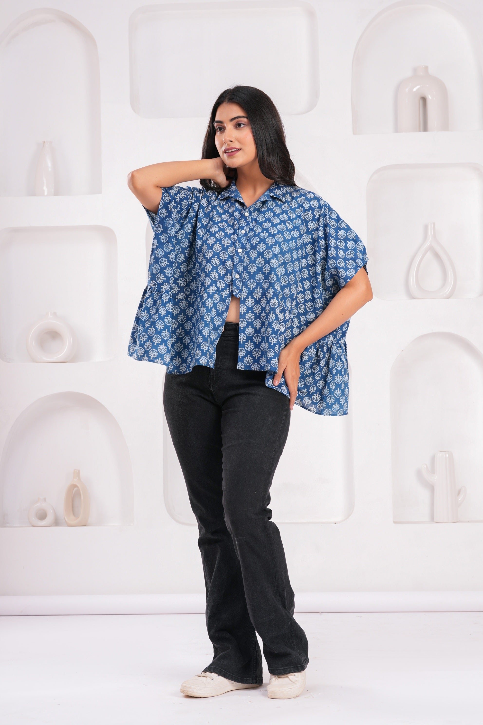 Anika Blouse- indigo