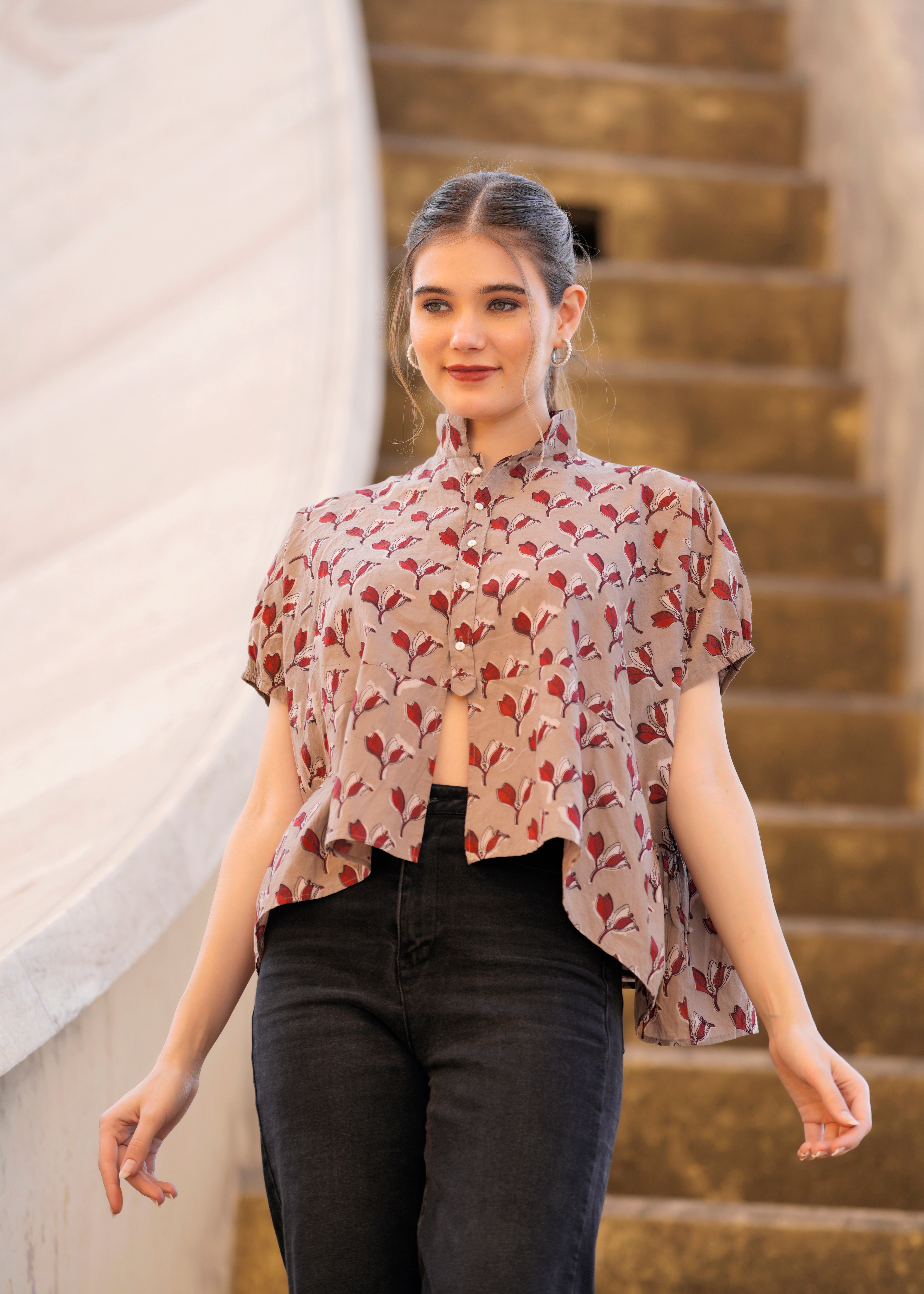 Anika Blouse- indigo