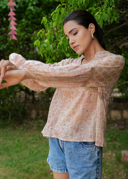 Beautiful Hand Block Printed Zara Blouse