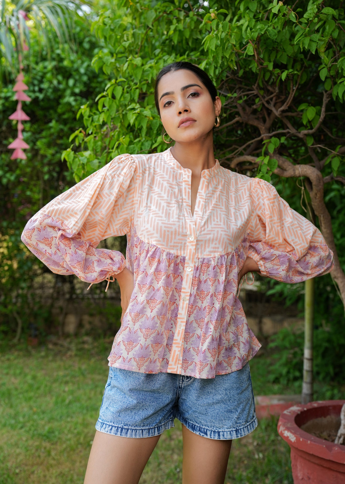 Hand Block Printed Lucy Cotton Blouse